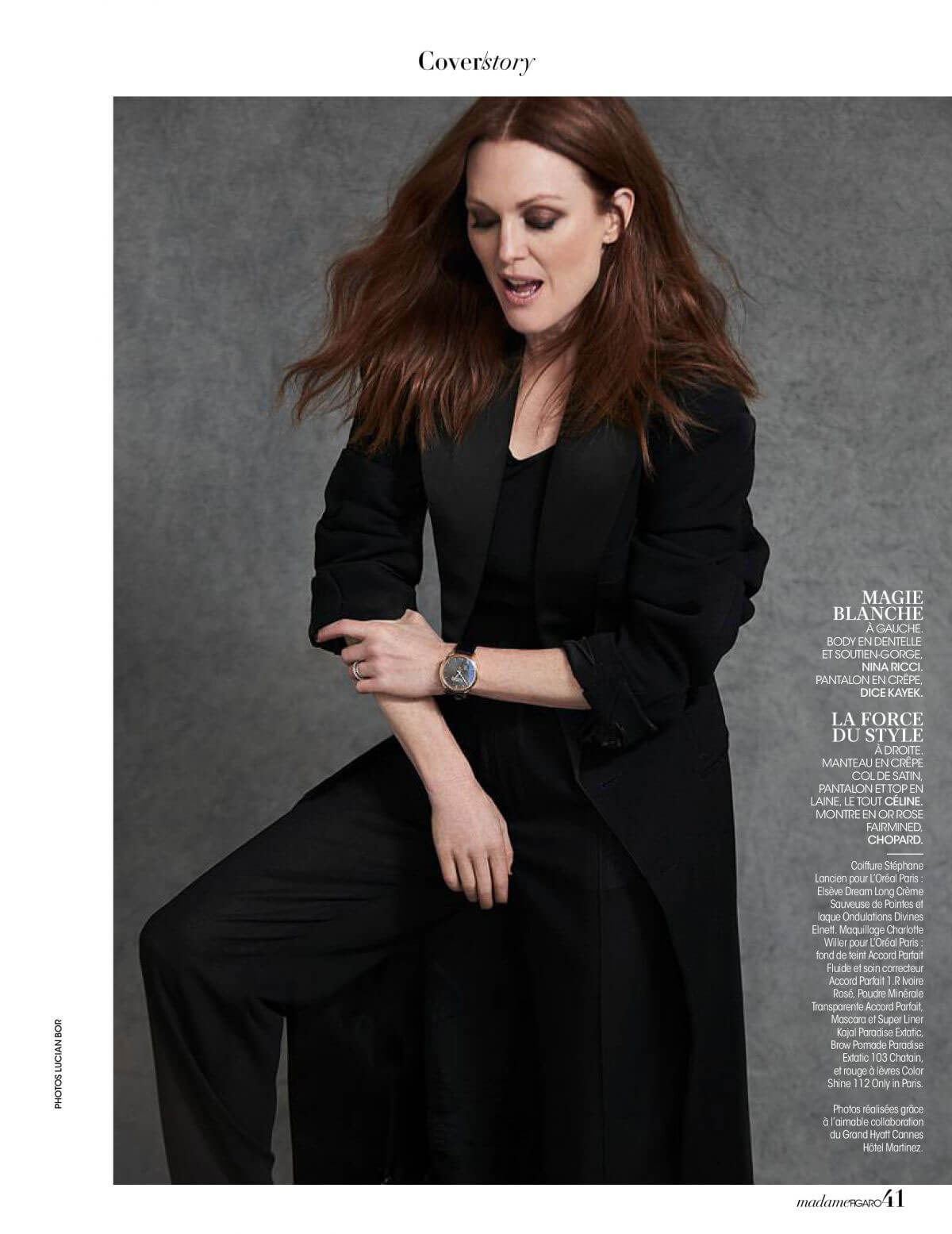 Julianne Moore Stills in Madame Figaro Magazine, Jauary 2018 Issue