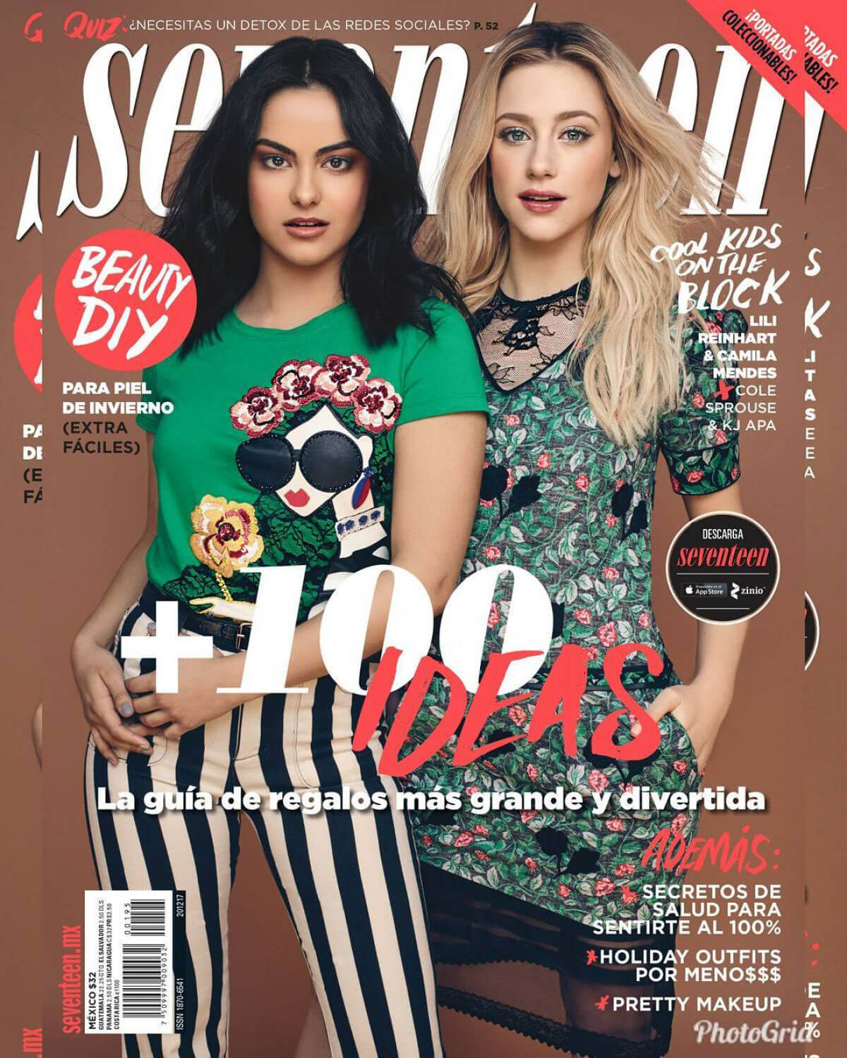 Lili Reinhart and Camila Mendes Stills on the Cover of Seventeen Magazine, Mexico December 2017