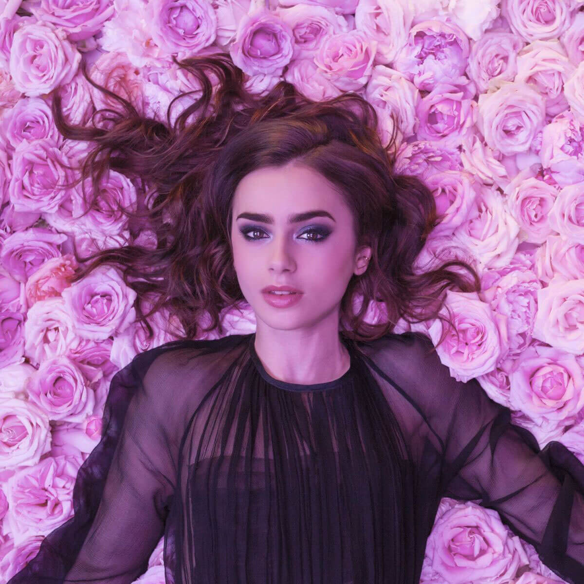 Lily Collins Stills for Lancome New Miracle Secret Fragrance Campaign