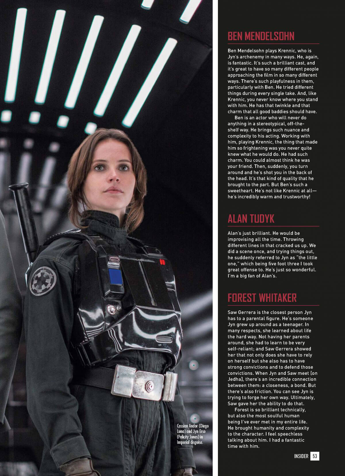 Felicity Jones Stills in Star Wars Insider, Special Edition 2018