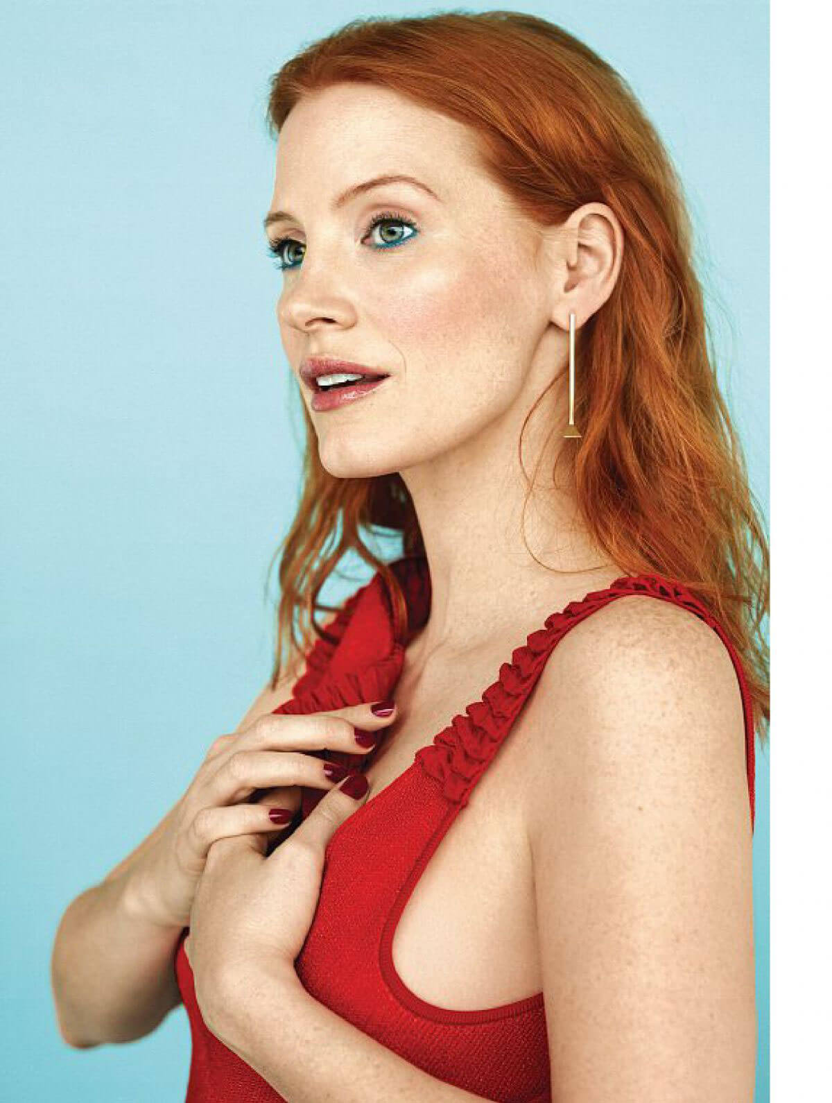 Jessica Chastain Stills in Io Donna Del Corriere Della Sera, February 2018 Issue