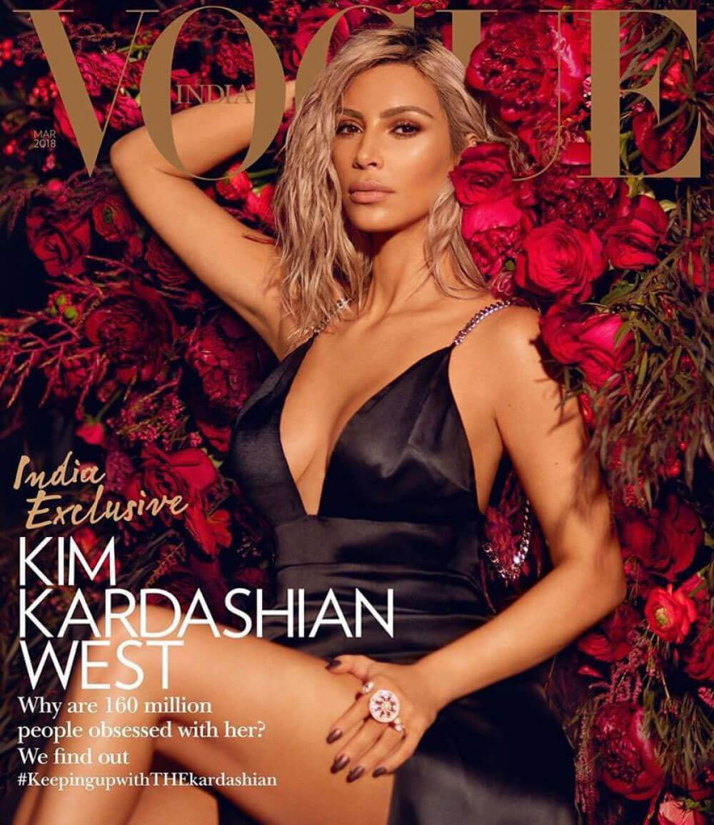 Kim Kardashian Stills in Vogue Magazine, India March 2018 Issue