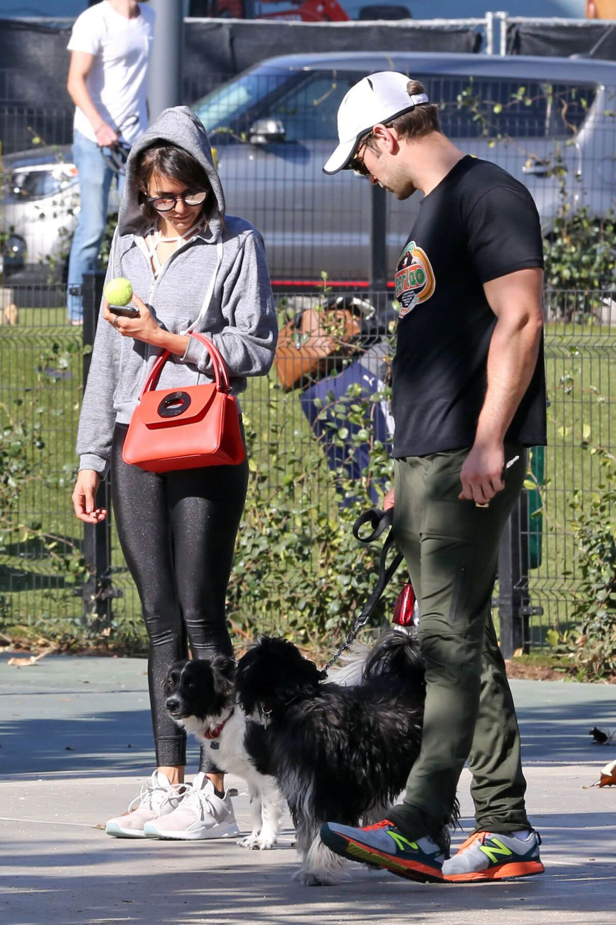 Nina Dobrev Stills Out with Her Brother Alexander at a Park in Los Angeles 2018/02/03