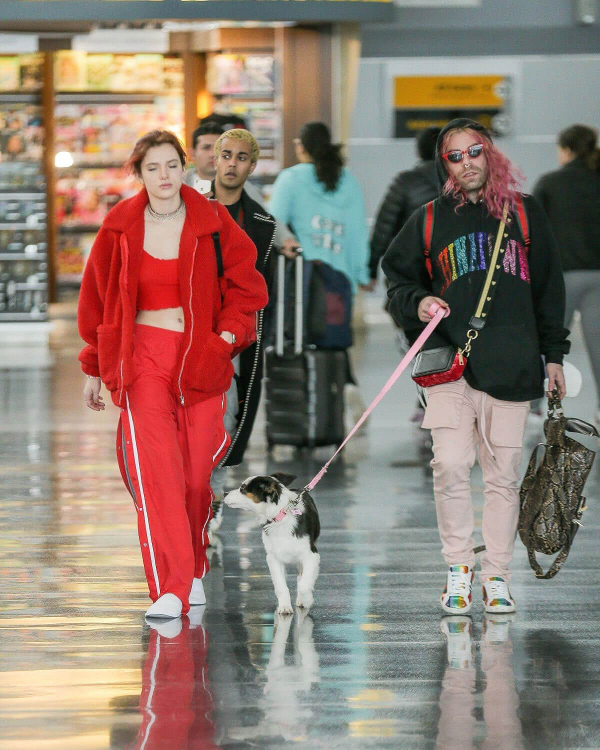 Bella Thorne and Mod Sun Stills at JFK Airport in New York 2018/03/20