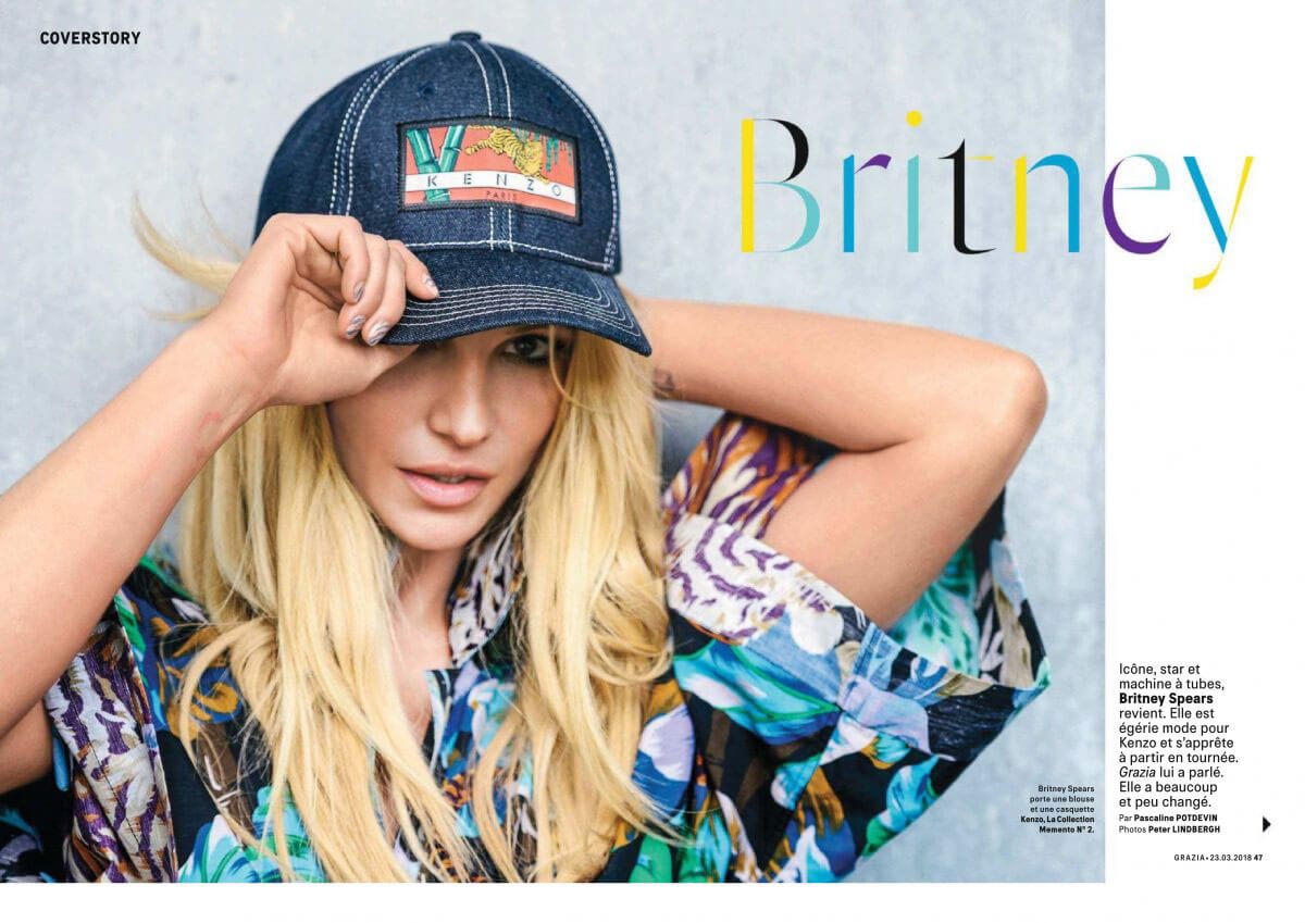 Britney Spears Stills in Grazia Magazine, France March 2018 Issue