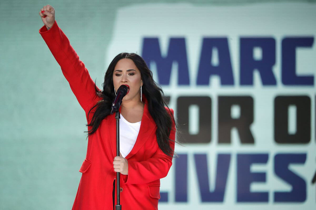 Demi Lovato Stills at March for Our Lives in Washington, D.C. 2018/03/24