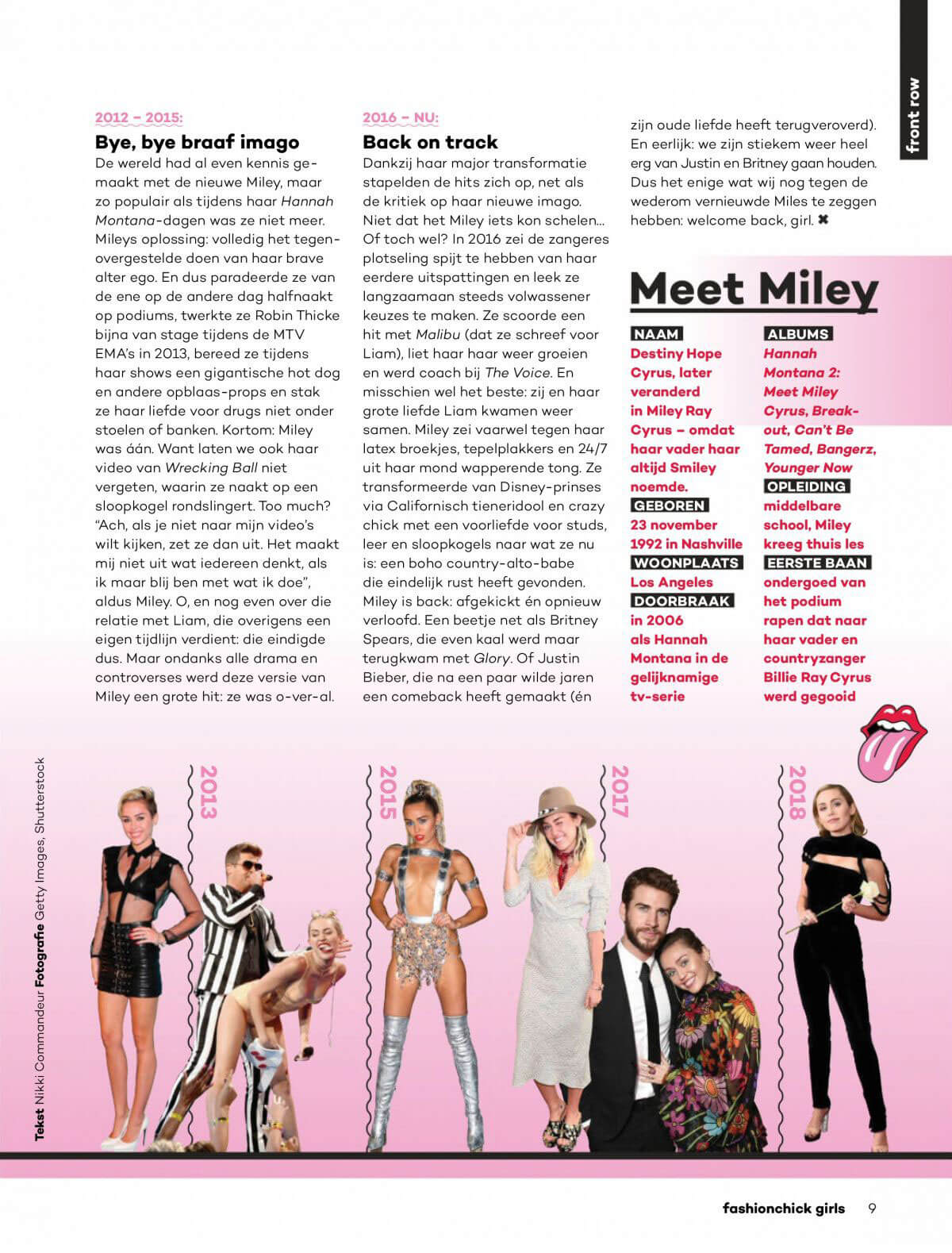 Miley Cyrus Stills in Fashionchick Girls Magazine, March 2018 Issue