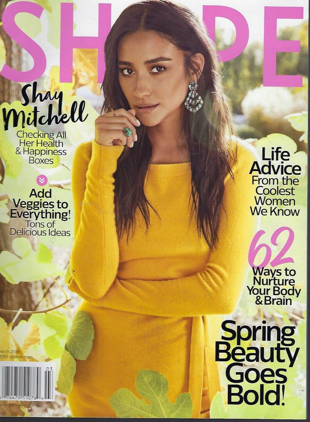 Shay Mitchell Stills on the Cover of Shape Magazine, March 2018 Issue