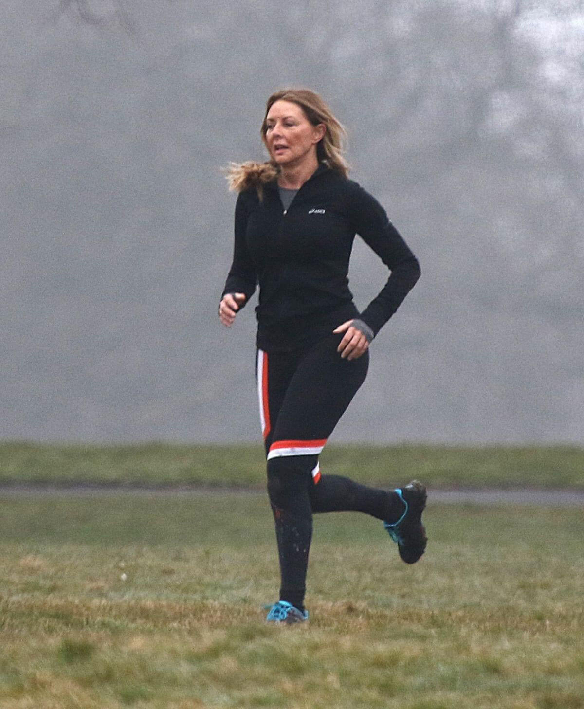 Carol Vorderman Stills Working Out at Park in Bristol 2018/03/30