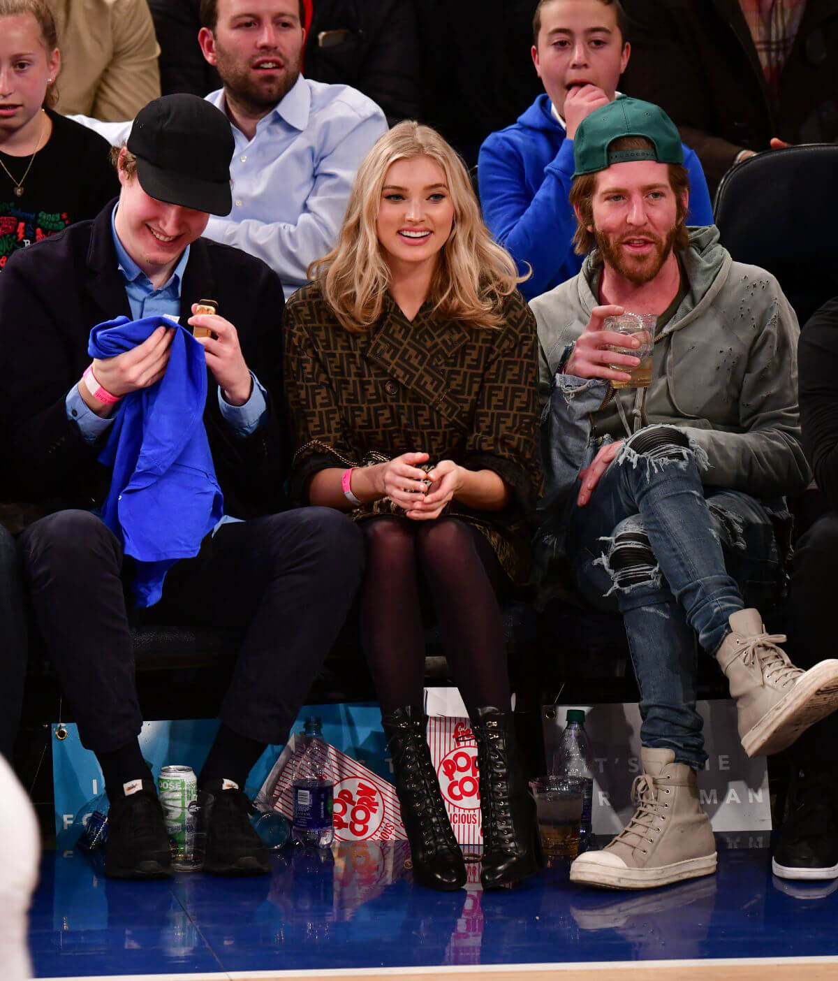 Elsa Hosk Stills at New York Knicks vs Cleveland Cavaliers Game at Madison Square Garden in New York 2018/04/09