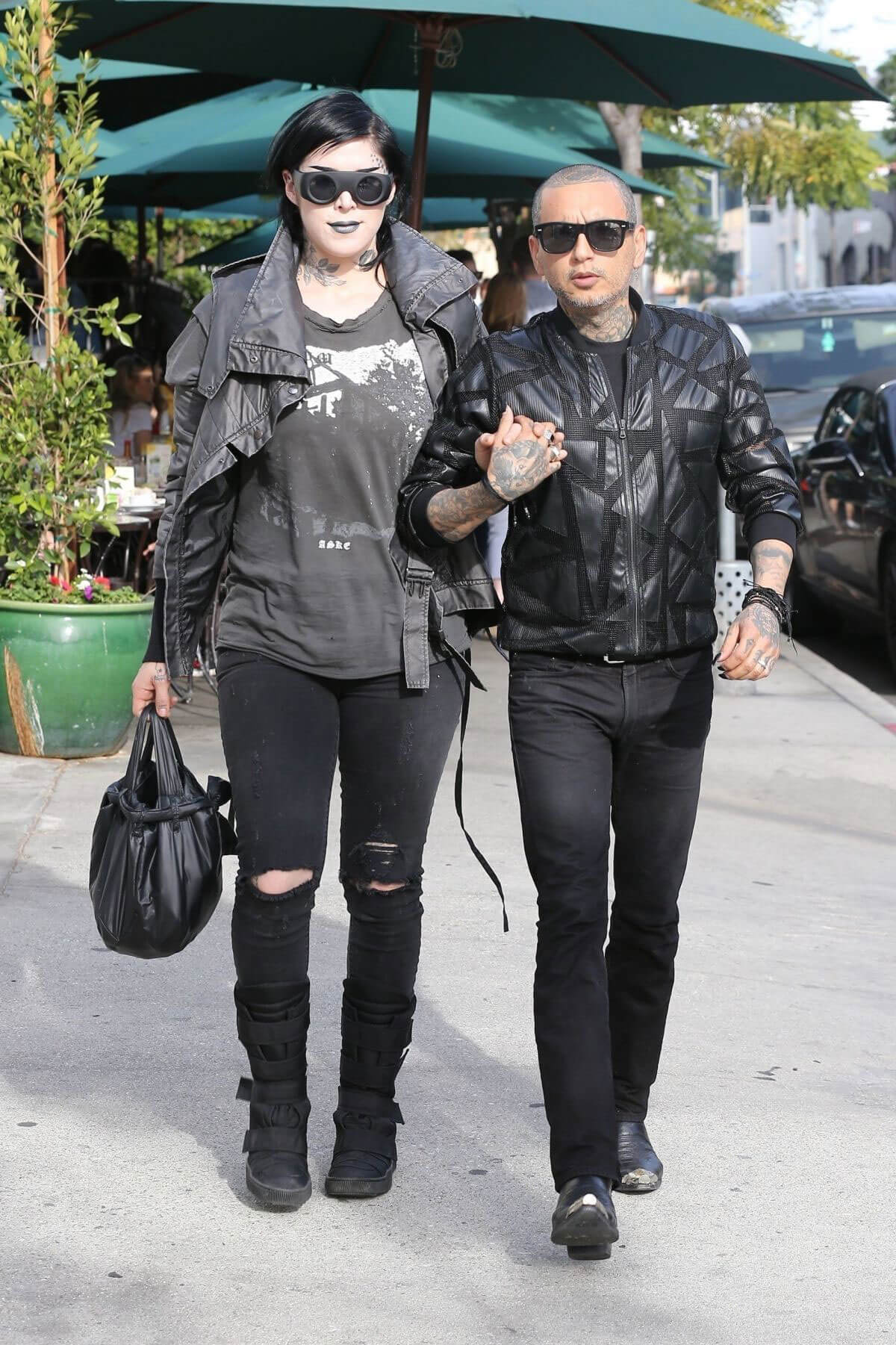 Kat Von D and Rafael Reyes Stills Out for Lunch at Utah Cafe in Los Angeles 2018/03/30