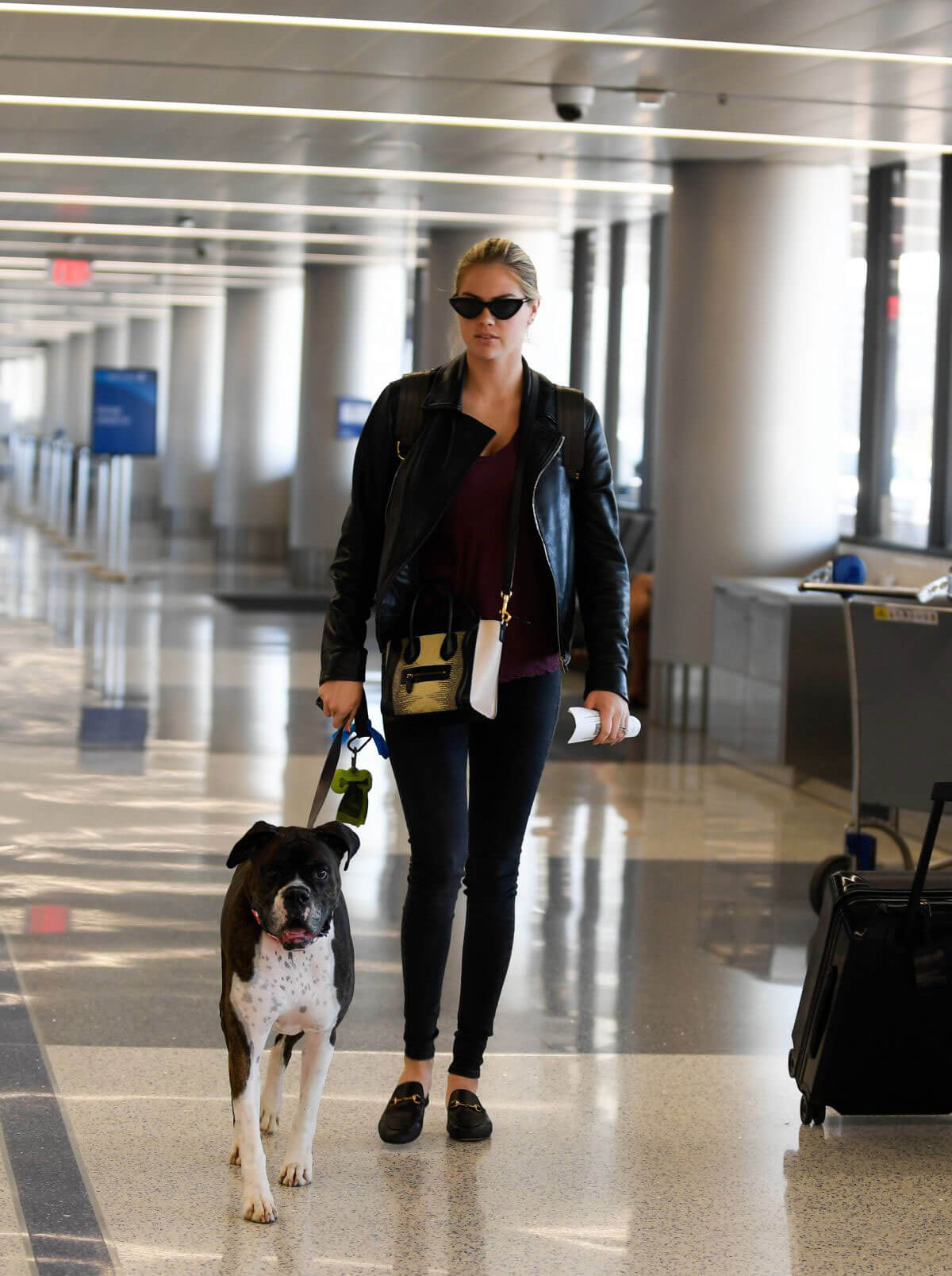 Kate Upton and Her Dog Stills at LAX Airport in Los Angeles 2018/04/22