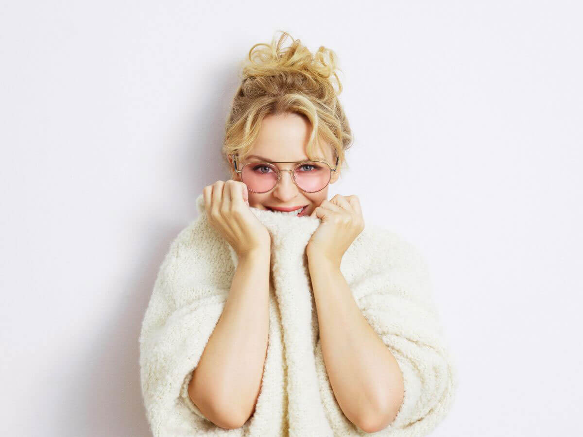 Kylie Minogue Poses for Specsavers Range, April 2018 Issue