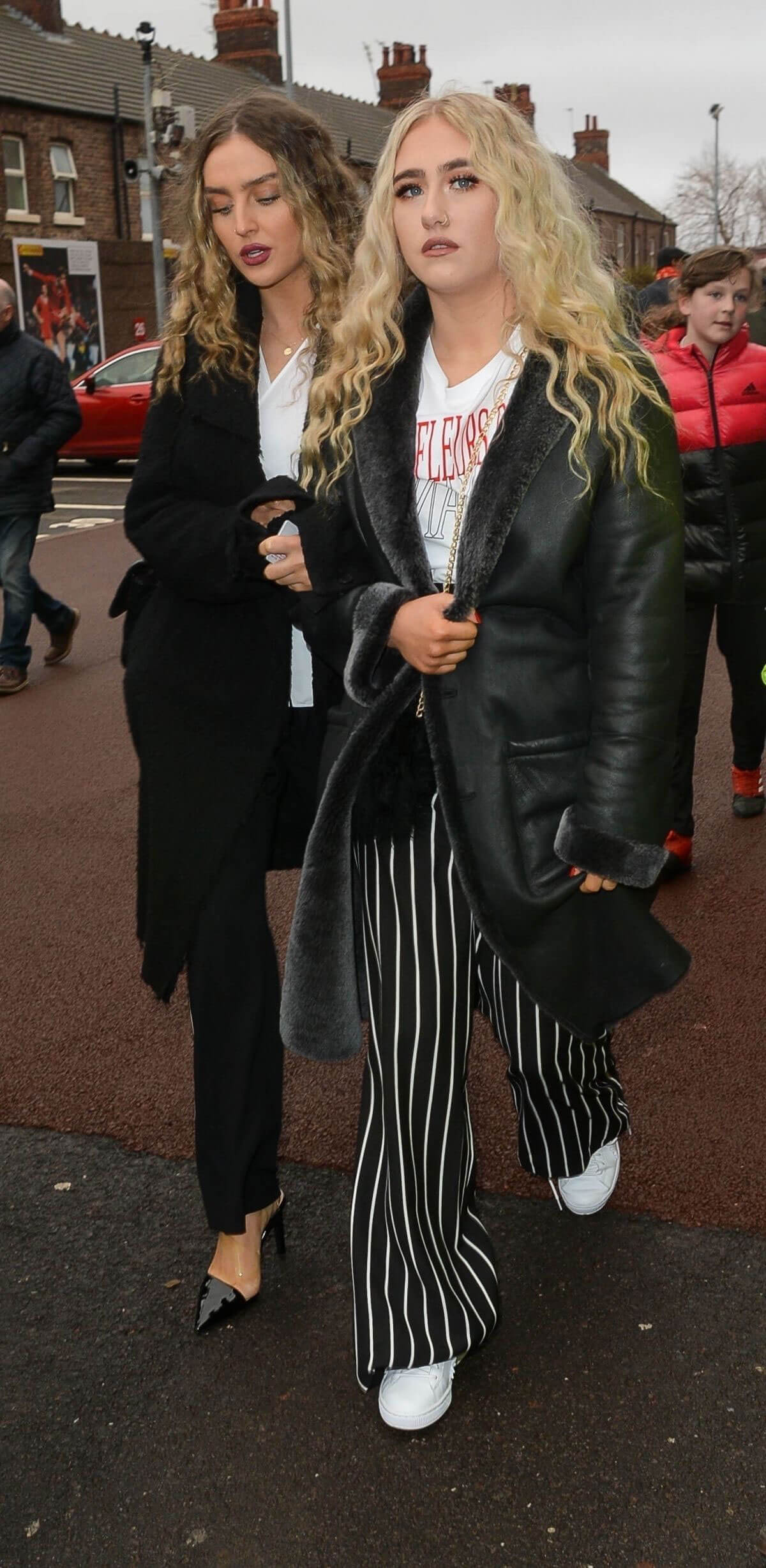 Perrie Edwards Stills Arrives at Anfield in Liverpool 2018/04/04