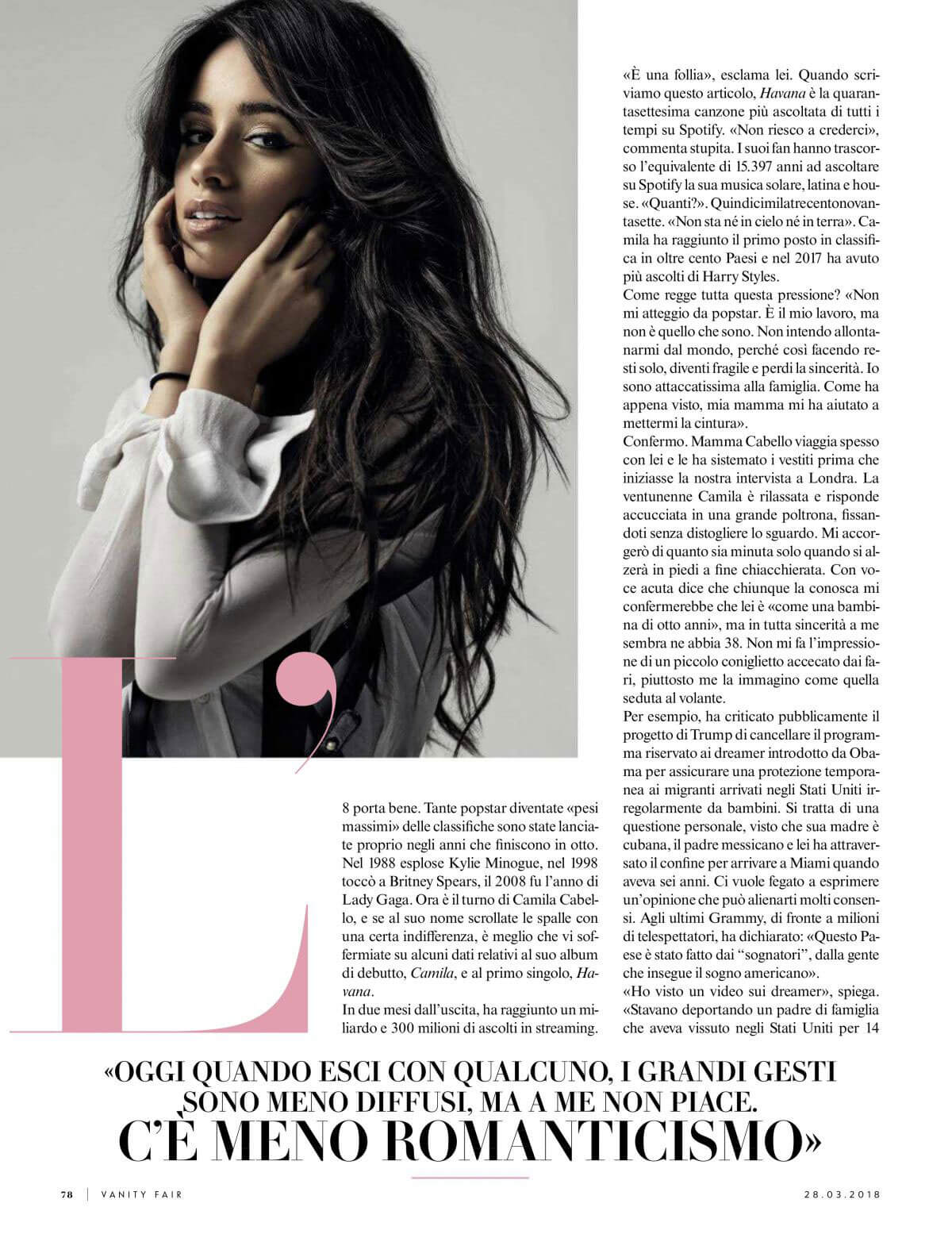 Camila Cabello Stills in Vanity Fair Magazine, Italy March 2018 Issue