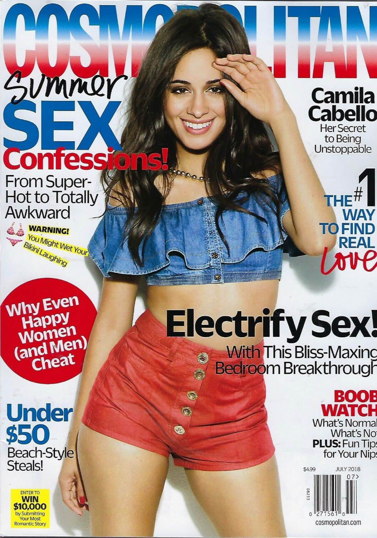 Camila Cabello Stills on the Cover of Cosmopolitan Magazine, July 2018 Issue