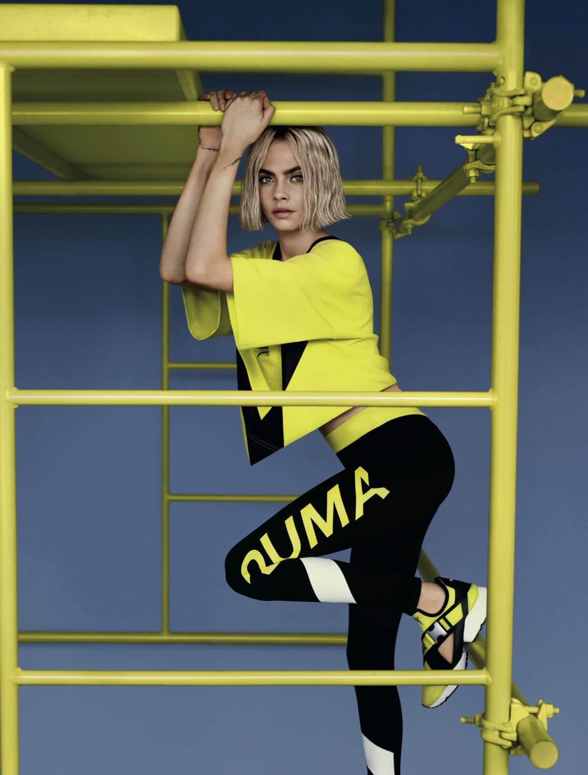 Cara Delevingne Poses for Puma Muse Cut-out Sneaker 2018 Campaign Photos