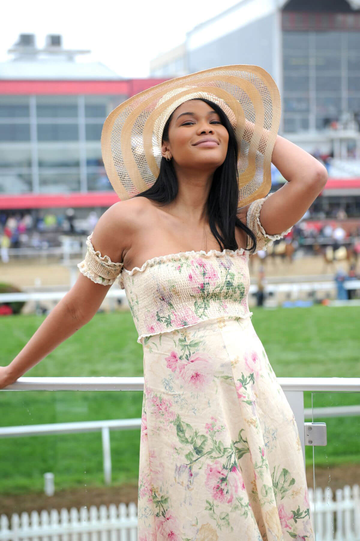 Chanel Iman Stills at 143rd Preakness Stakes at Primlico Race Course in Baltimore 2018/05/19