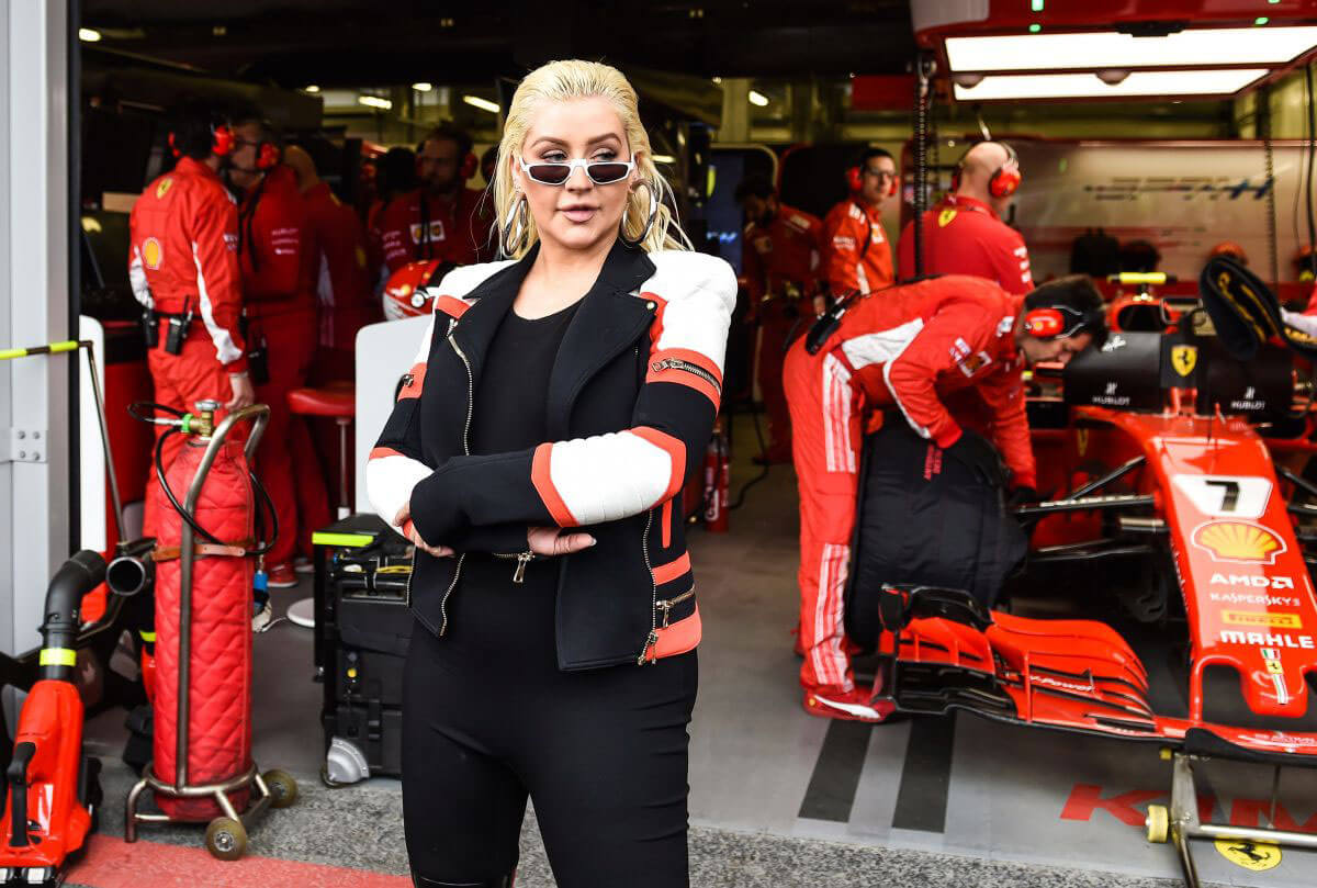 Christina Aguilera Stills at Formula 1 Grand Prix of Azerbaijan in Baku 2018/04/29