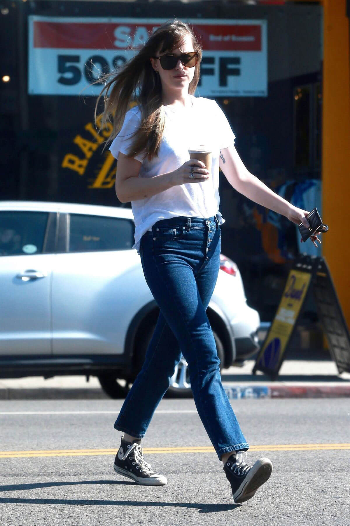 Dakota Johnson in Jeans Out Shopping in West Hollywood 2018/06/06