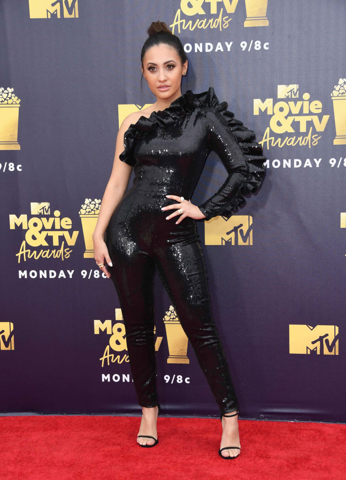 Francia Raisa at 2018 MTV Movie and TV Awards in Santa Monica 2018/06/16