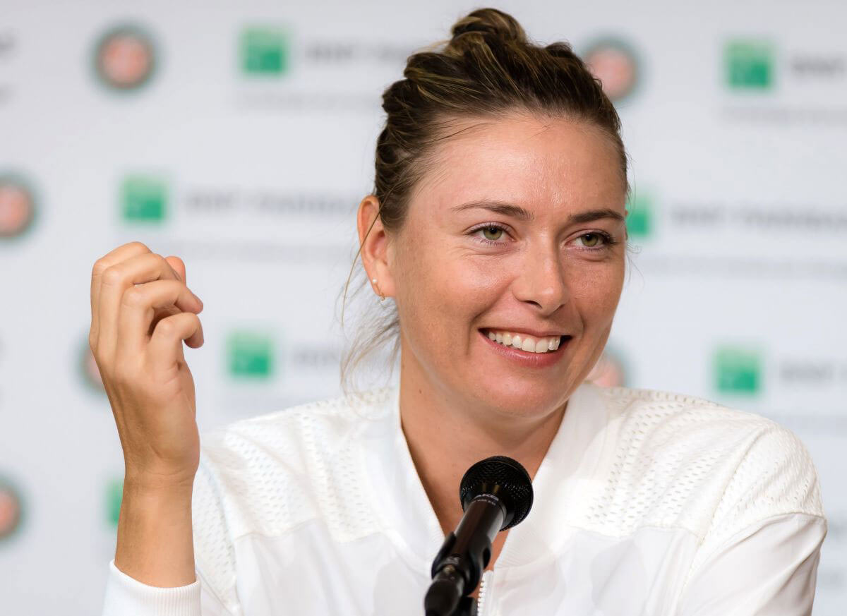 Maria Sharapova at Press Conference at French Open Tennis Tournament 2018/06/02