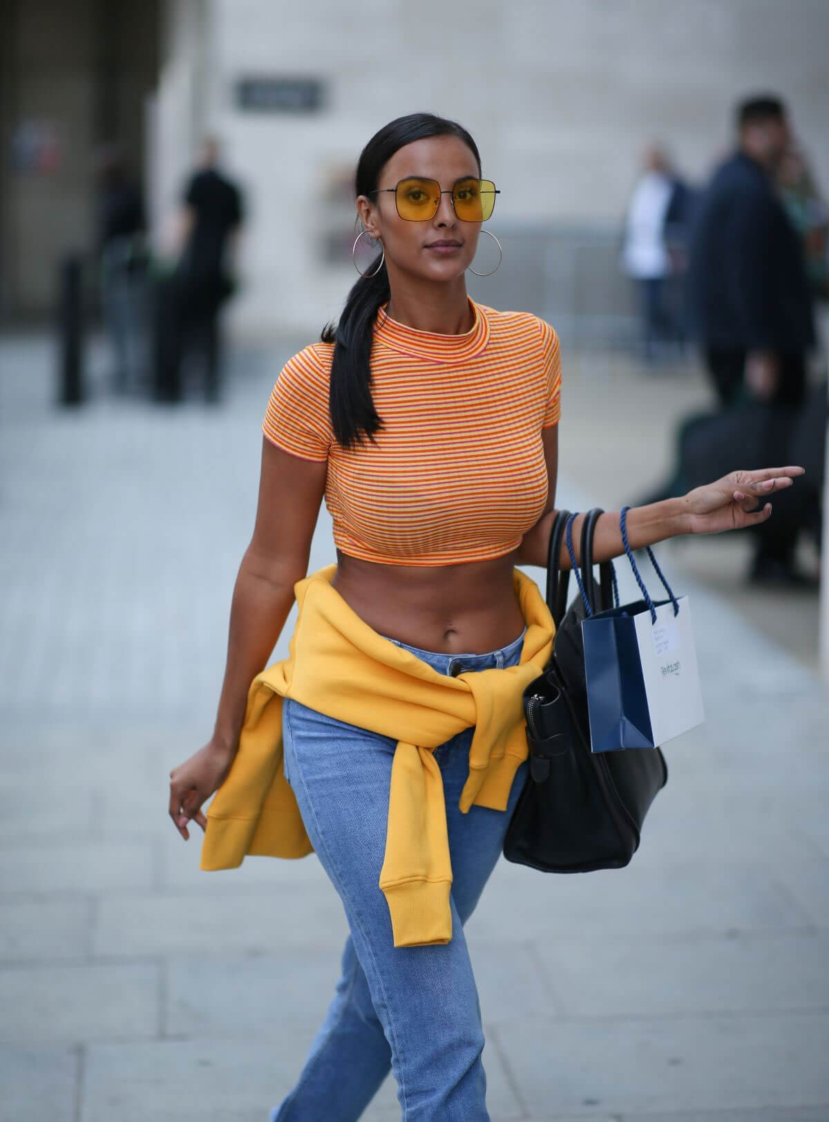 Maya Jama Leaves BBS Studios in London 2018/06/08