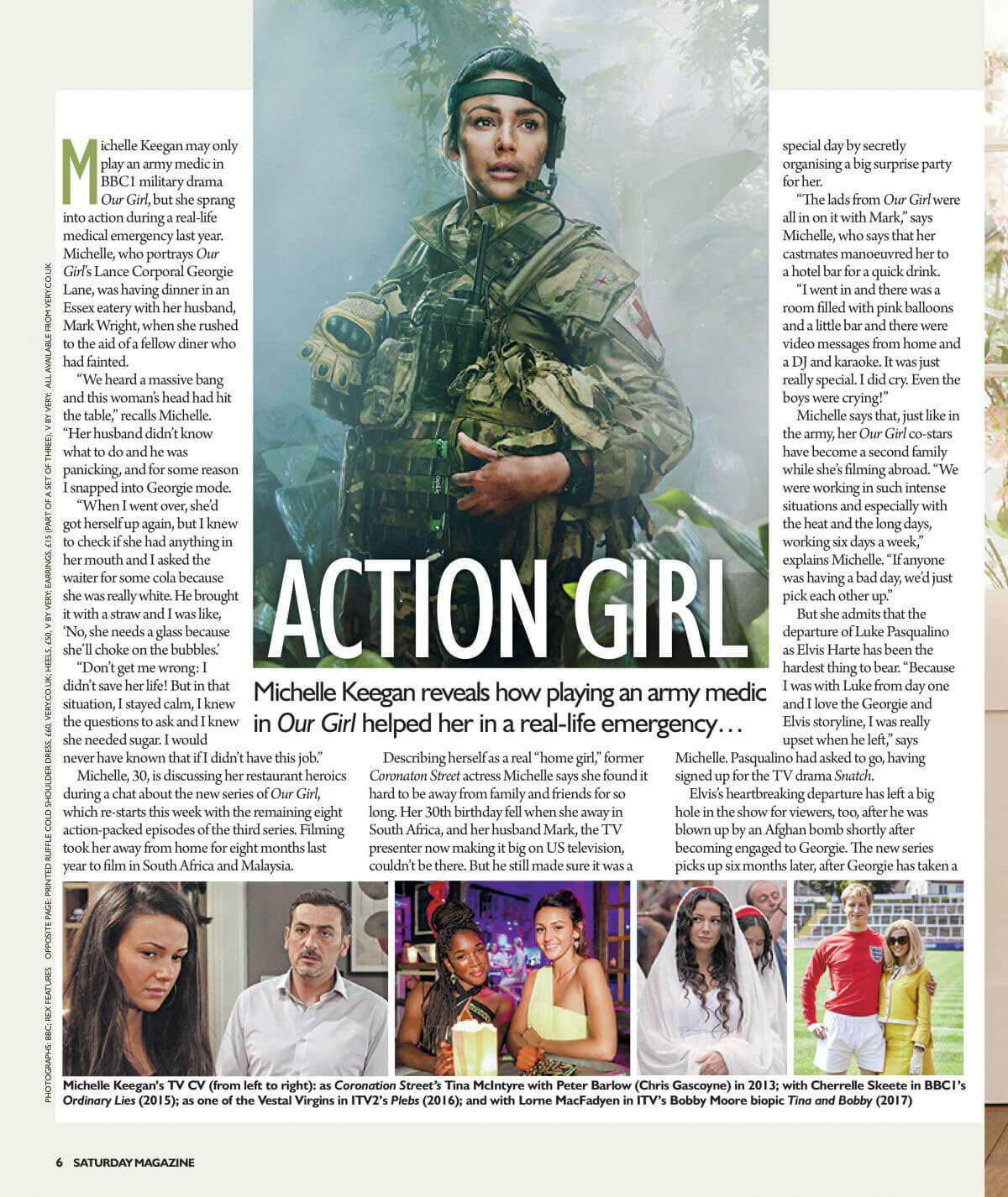 Michelle Keegan in Saturday Magazine, June 2018 Issue