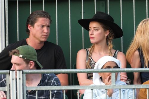 Amber Heard and Vito Schnabel at Wimbledon Tennis Championships in London 2018/07/07 2