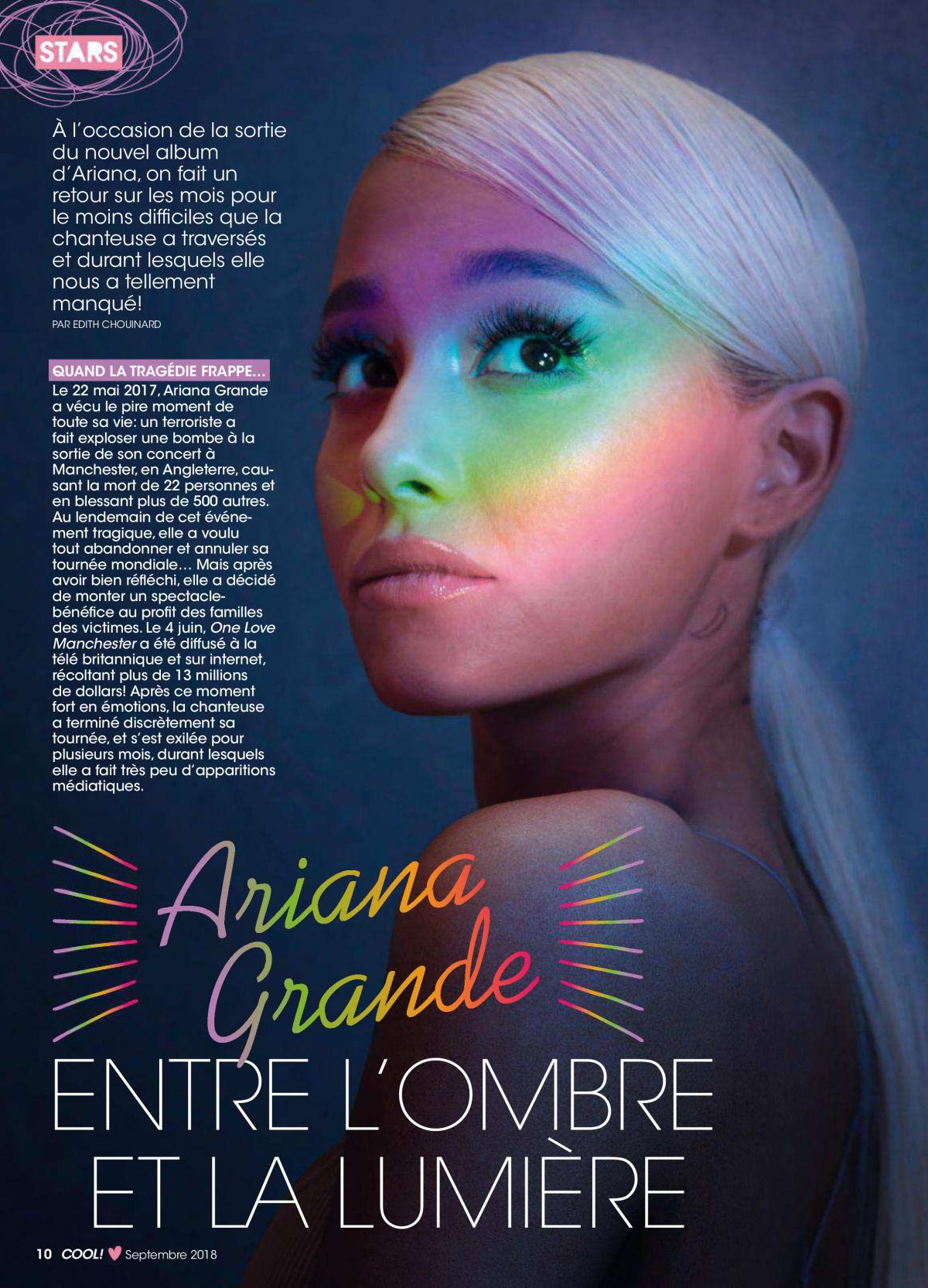 Ariana Grande in Cool Magazine, Canada September 2018