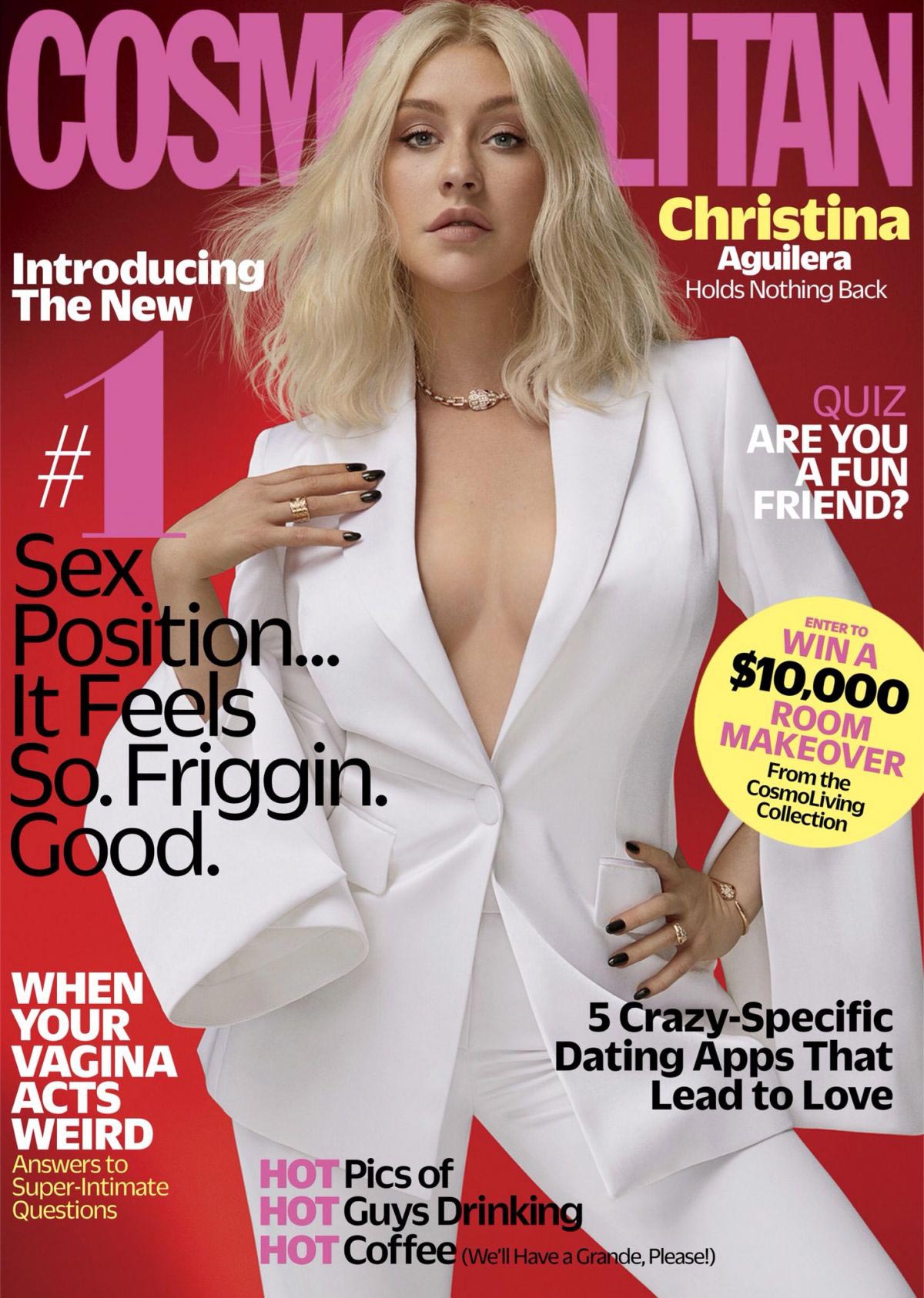 Christina Aguilera on The Cover of Cosmopolitan Magazine, October 2018