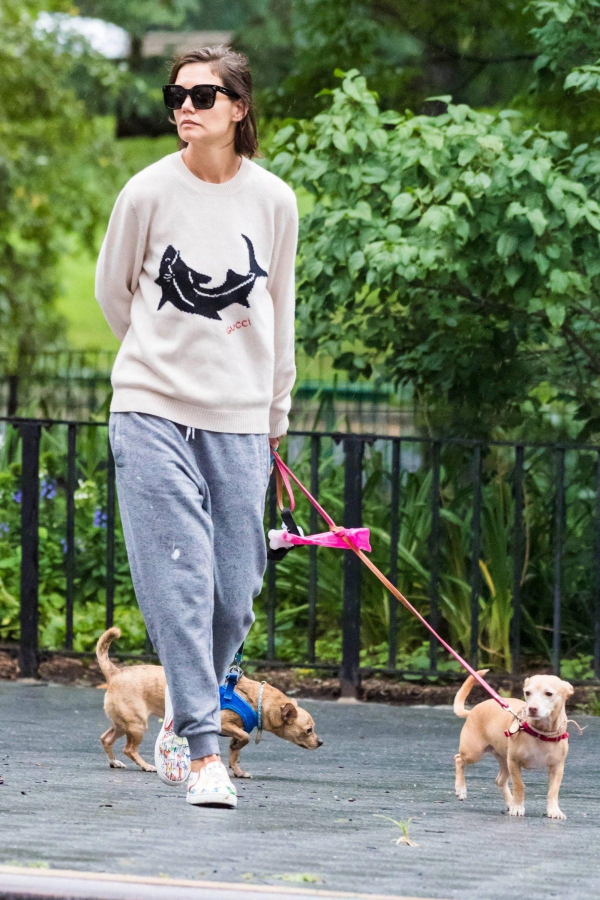 Katie Holmes Out with Her Dogs in New York 2018/08/13