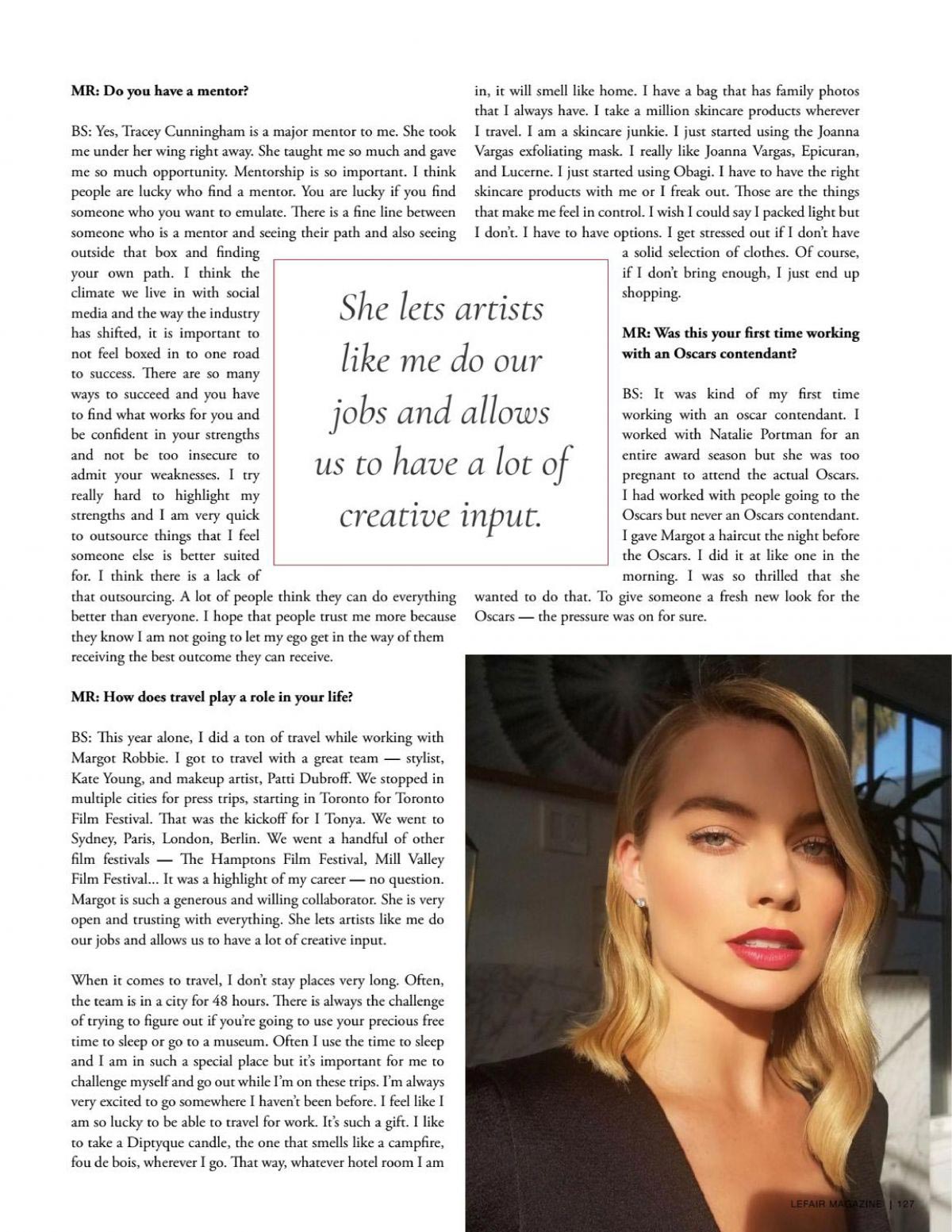 Margot Robbie in Lefair Magazine, Volume 10, August 2018