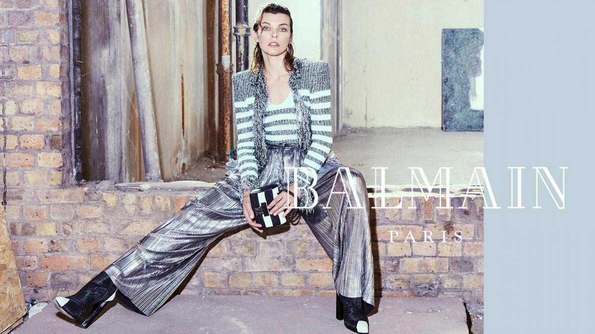 Milla Jovovich for Balman Fall/Winter 2018 Campaign