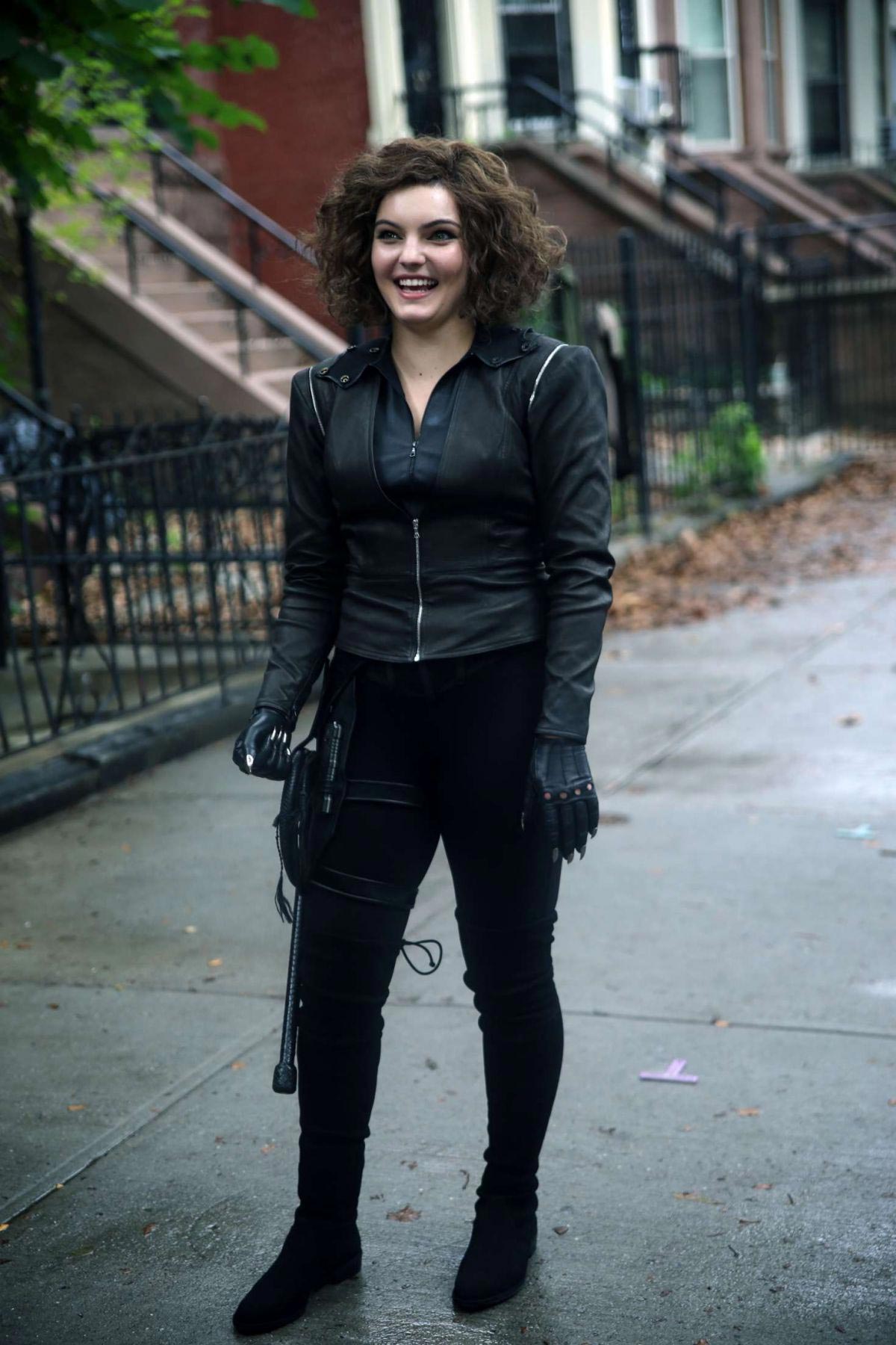 Camren Bicondova on the Set of Gotham in Brooklyn 2018/08/30