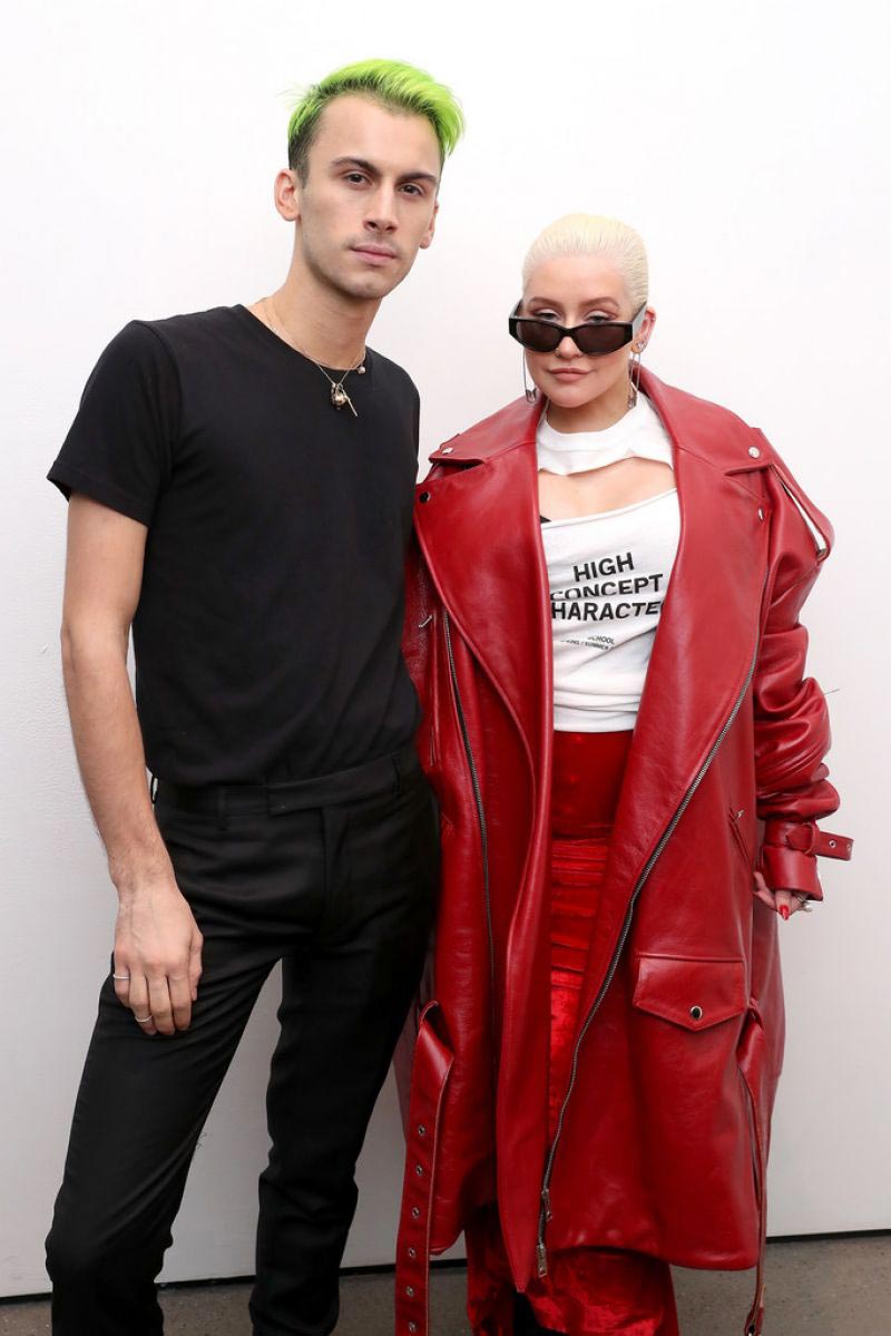 Christina Aguilera at Christian Cowan Show at New York Fashion Week 2018/09/08