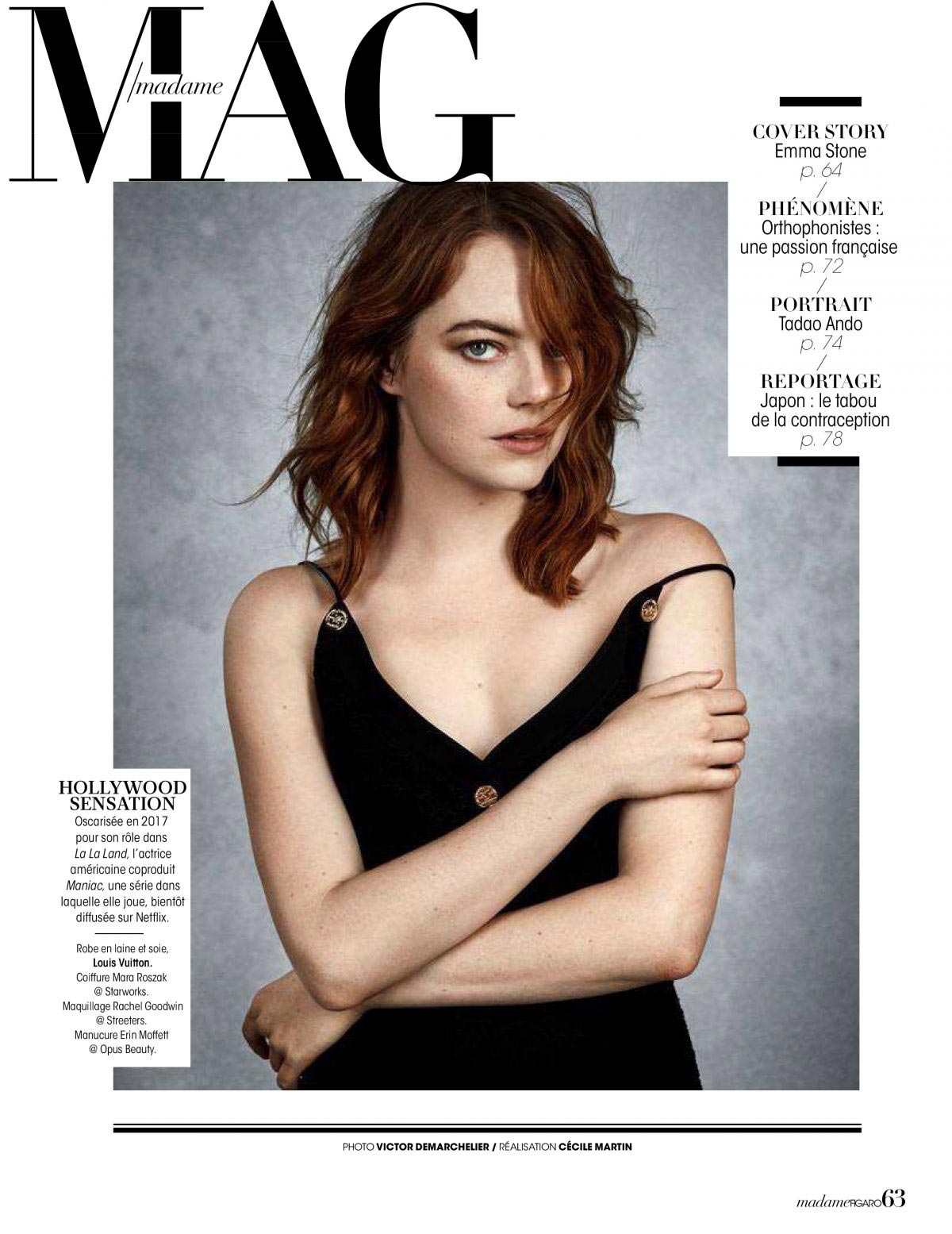 Emma Stone in Madame Figaro, September 2018 Issue