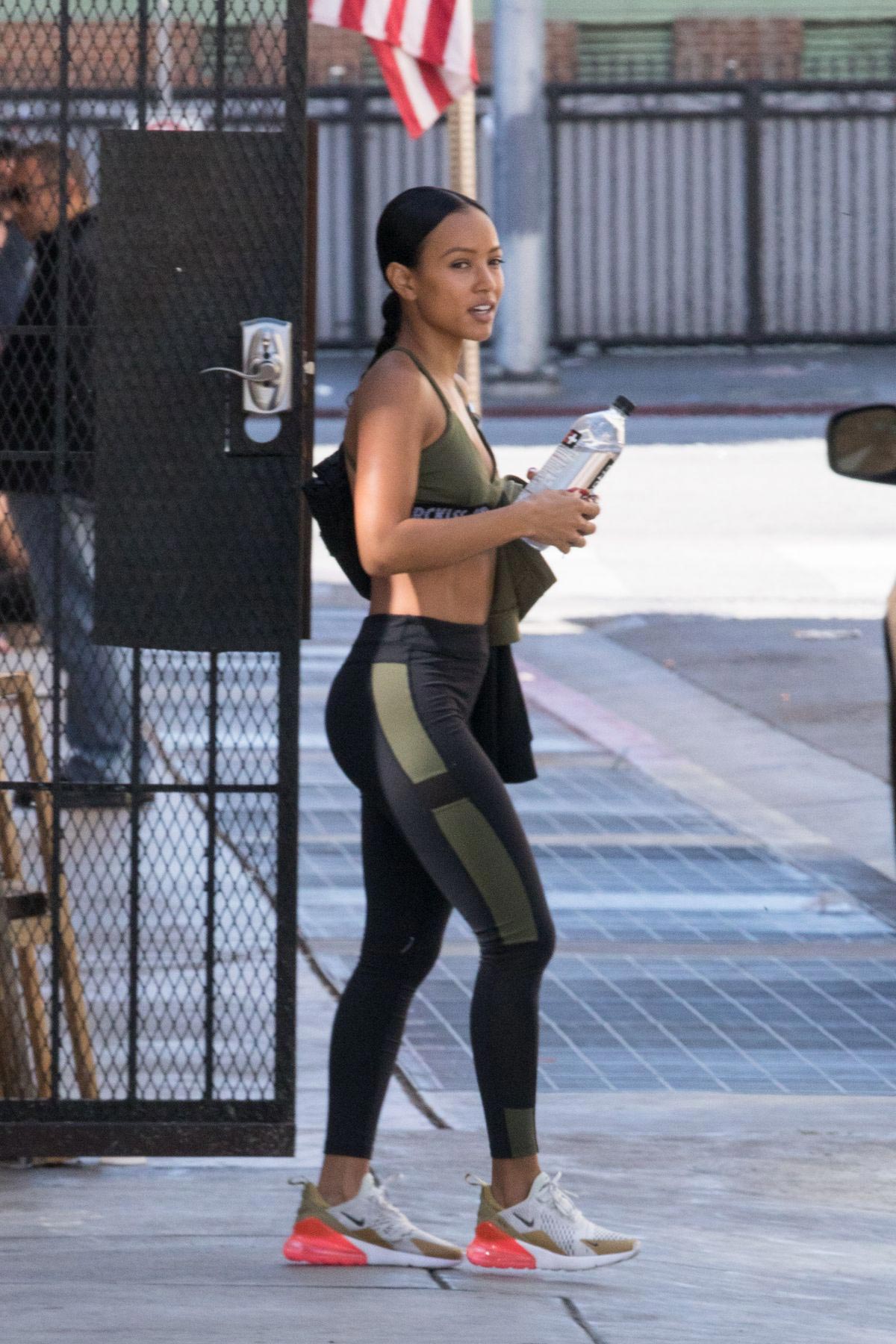 Karrueche Tran in Tights Leaves a Gym in West Hollywood 2018/09/16