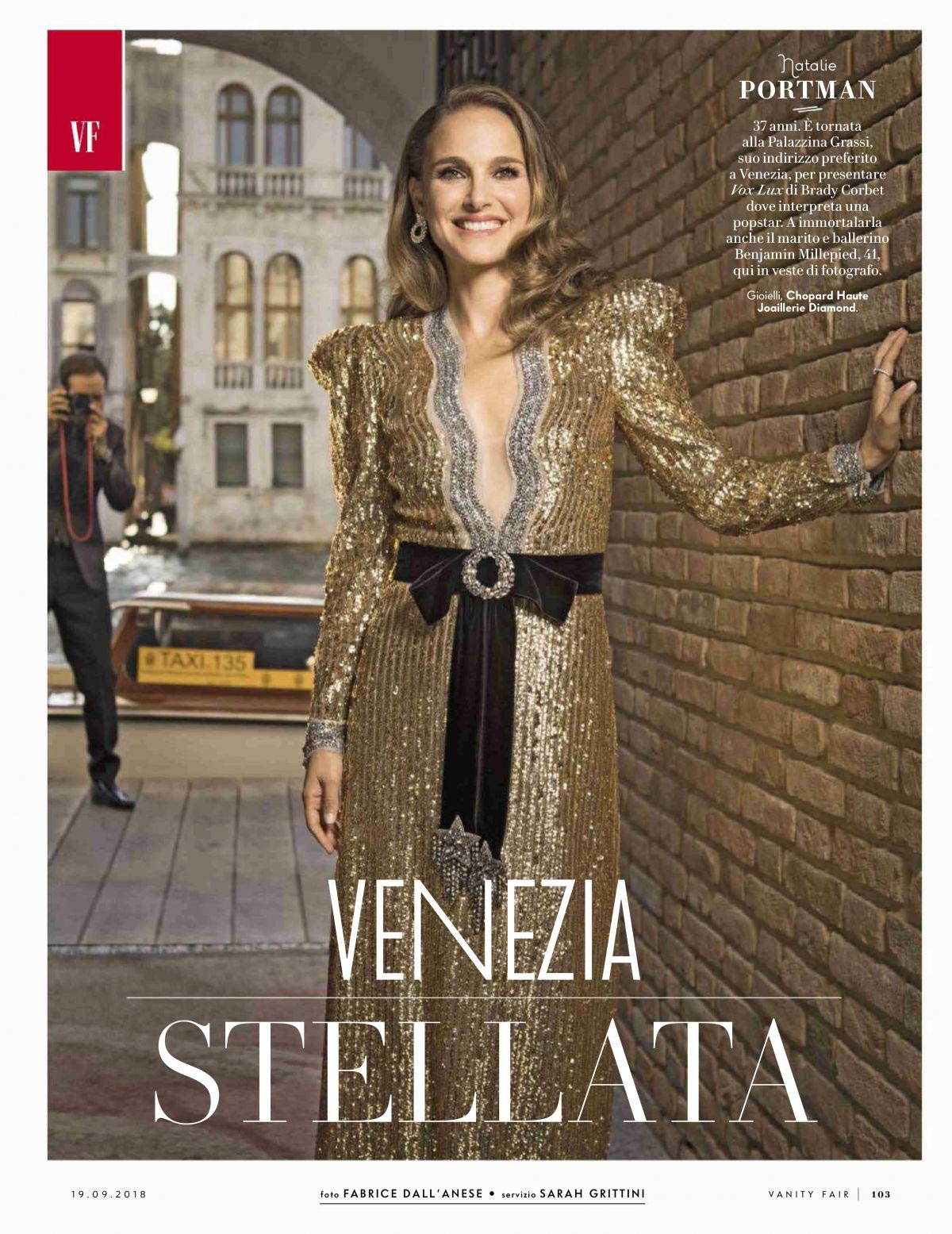 Natalie Portman in Vanity Fair Magazine, Italy Cover, September 2018