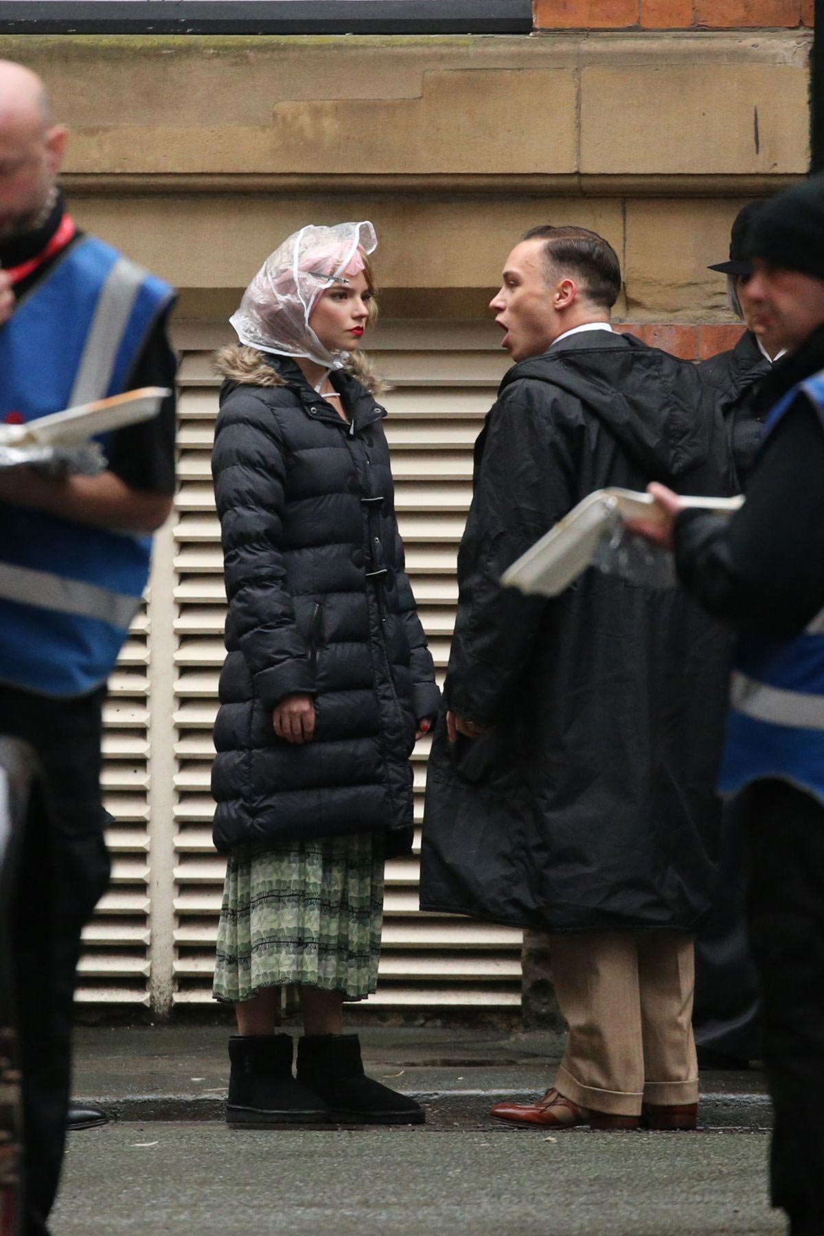 Anya Taylor-Joy on the Set of Peaky Blinders in Manchester 2018/10/12