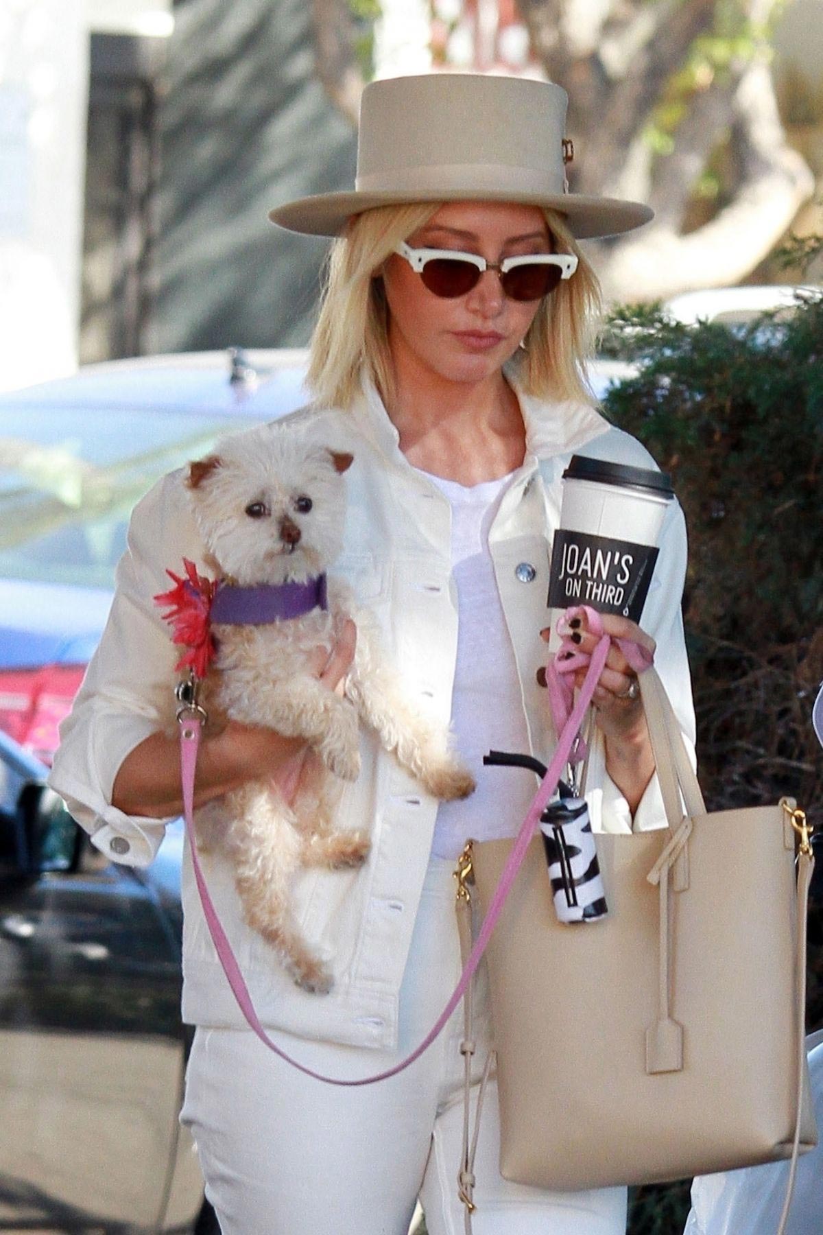 Ashley Tisdale Out with Her Dog in Studio City 2018/10/27