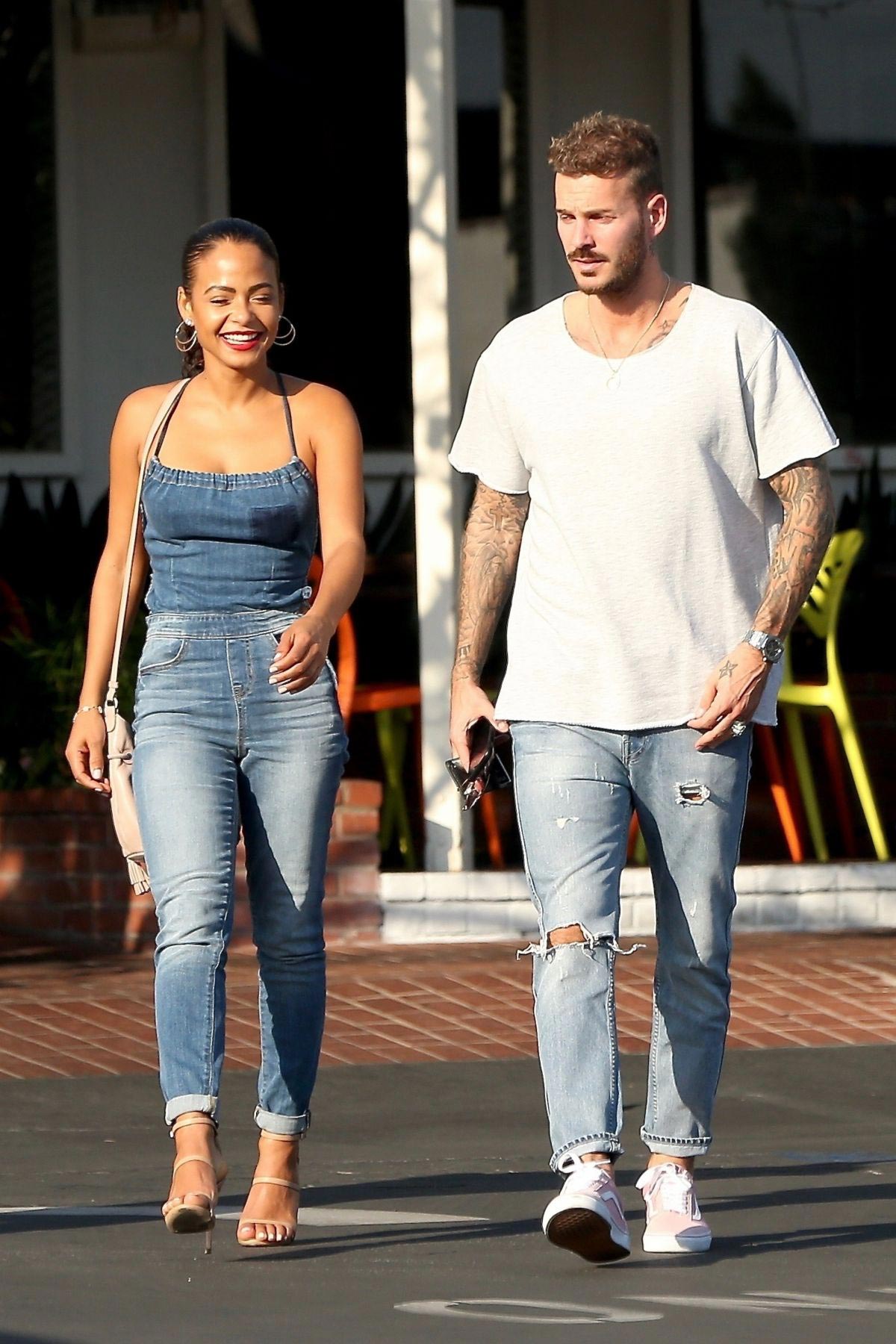 Christina Milian and Matt Pokora at Fred Segal in West Hollywood 2018/10/25