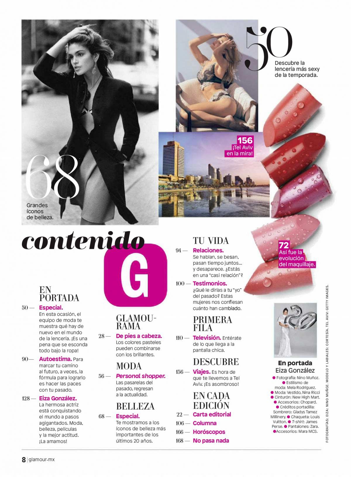 Eiza Gonzalez in Glamour Magazine, Mexico October 2018