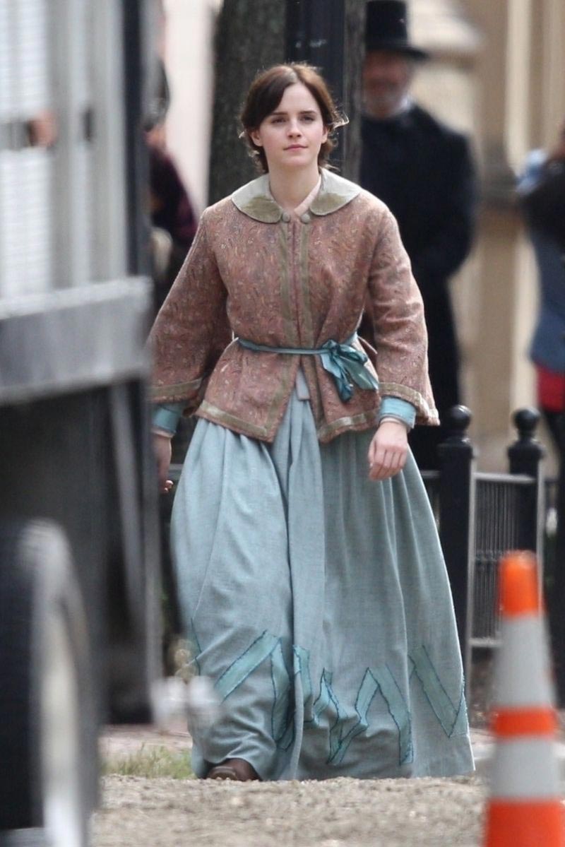 Emma Watson on the Set of Little Women in Boston 2018/10/08