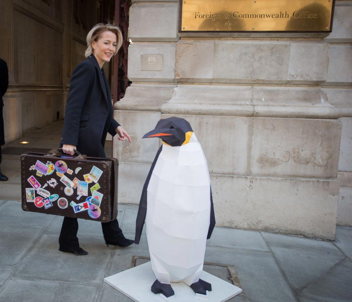 Gillian Anderson at Protect The Antarctic Petition in London 2018/10/09