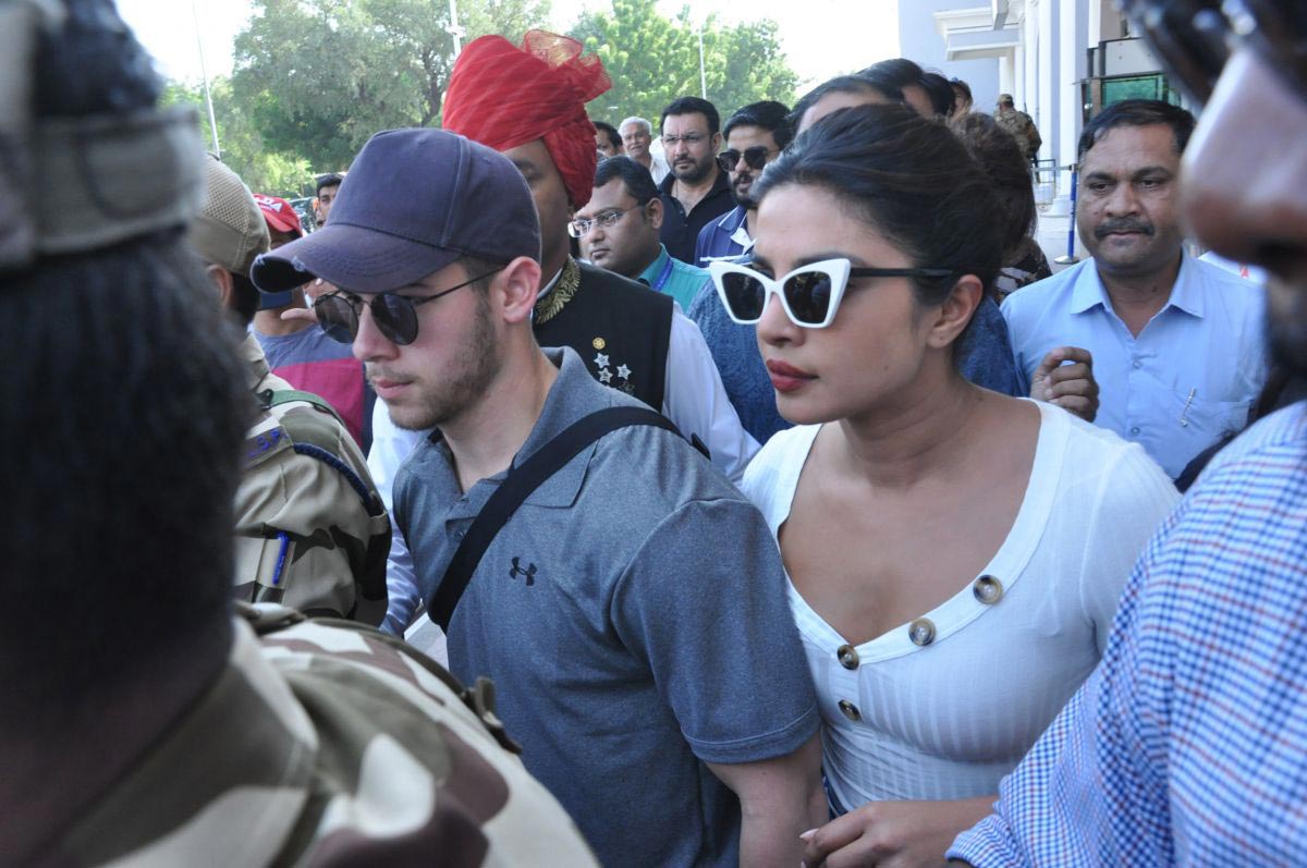 Priyanka Chopra and Nick Jonas at Jodhpur Airport 2018/10/02