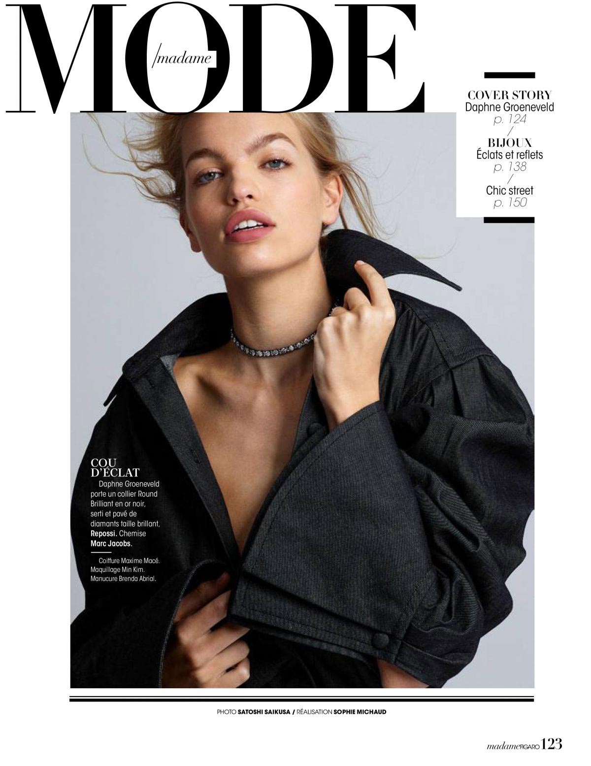 Daphne Groeneveld in Madame Figaro, November 2018