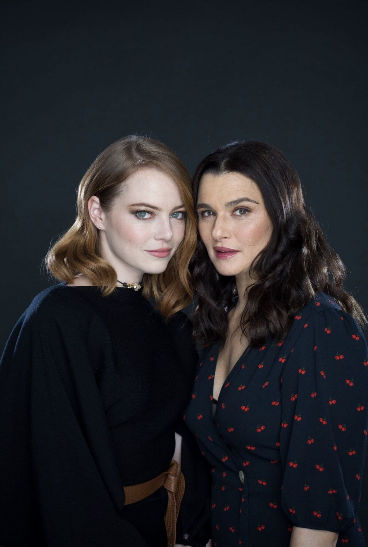 Emma Stone and Rachel Weisz in LA Times, December 2018