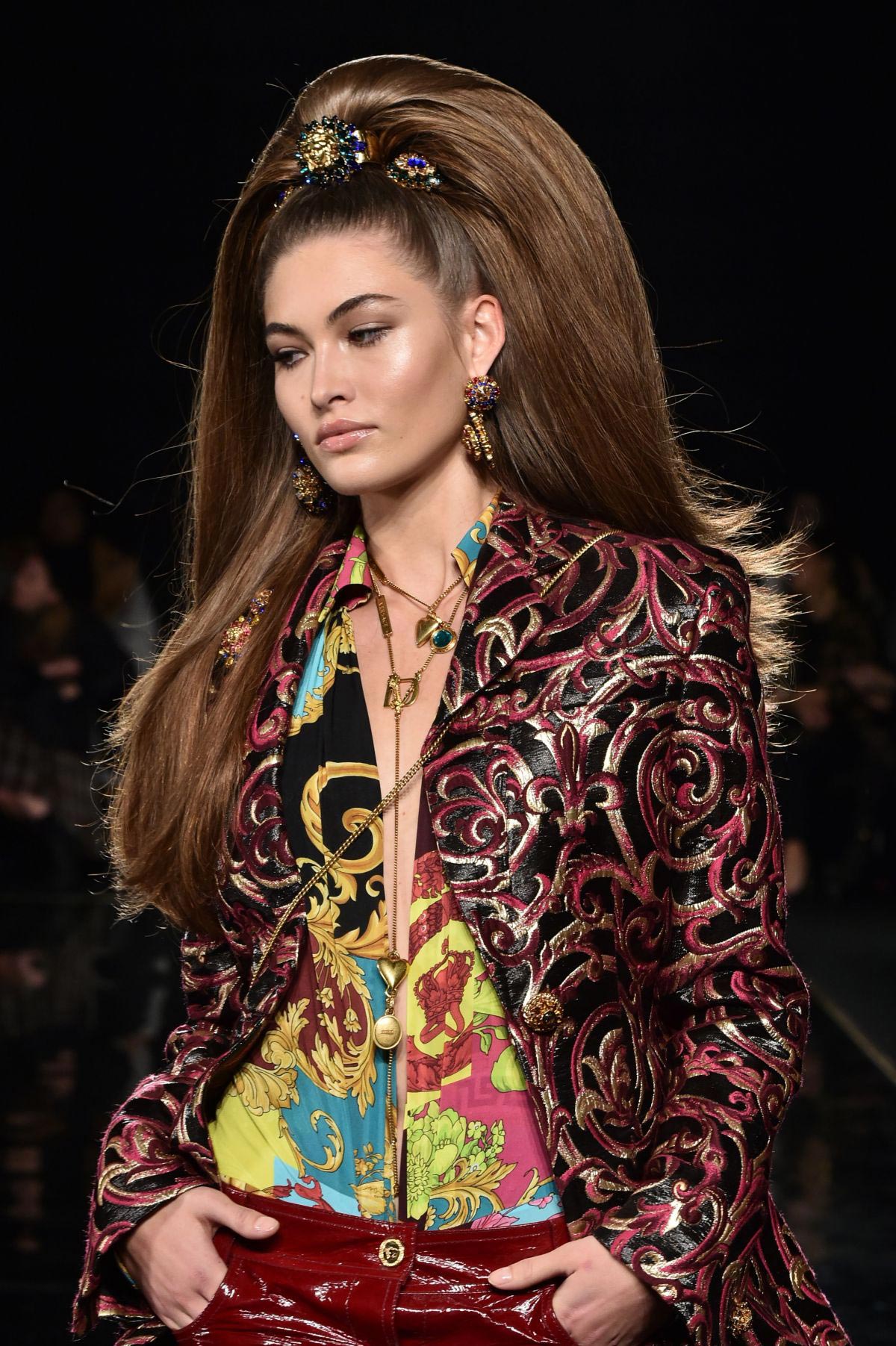 Grace Elizabeth at Versace Pre-fall 2019 Runway Show in New York 2018/12/02