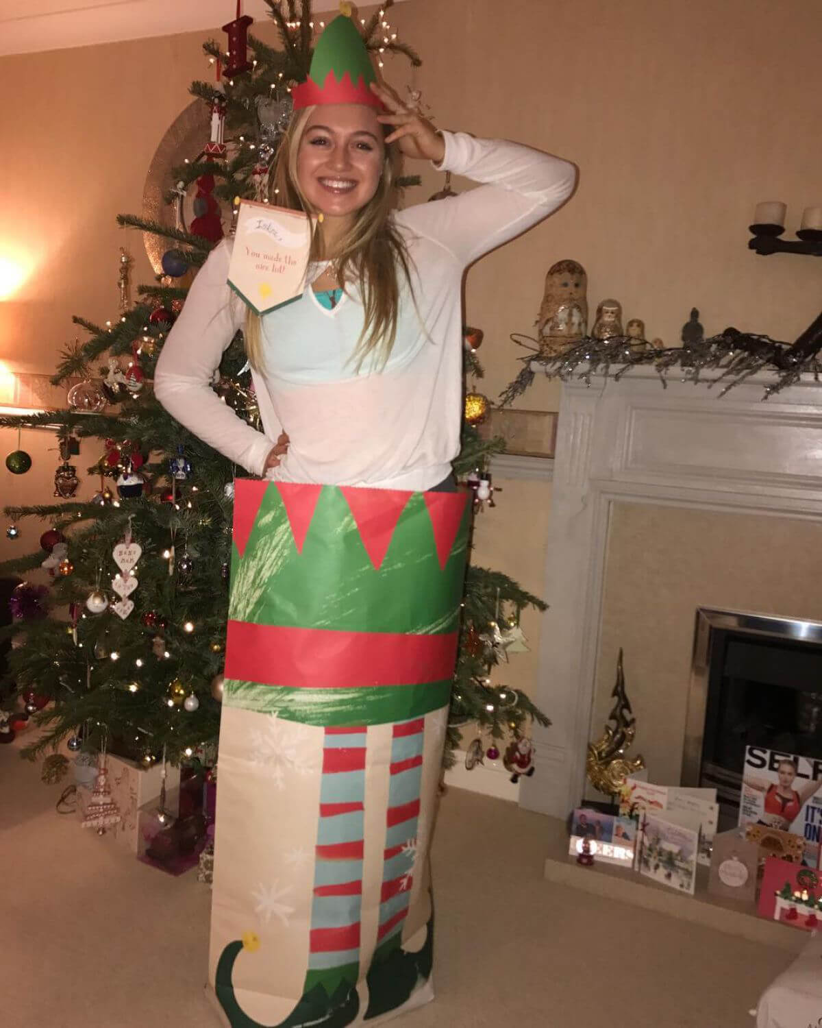 Iskra Lawrence on Christmas Instagram Pictures, December 2018